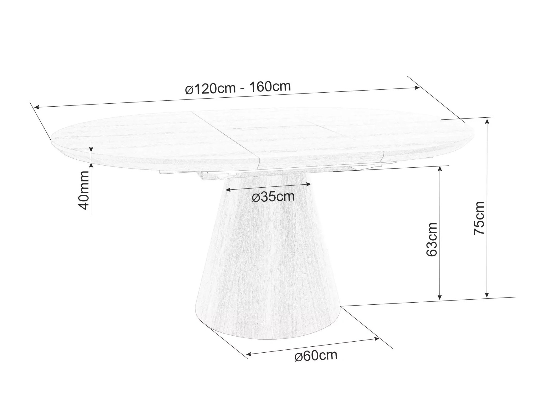 Table Detroit 920 (Chêne)