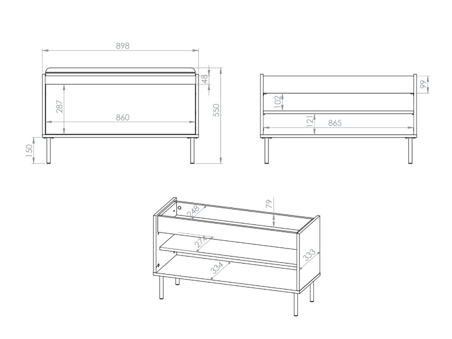 Armoire à chaussures Tivorlo 107