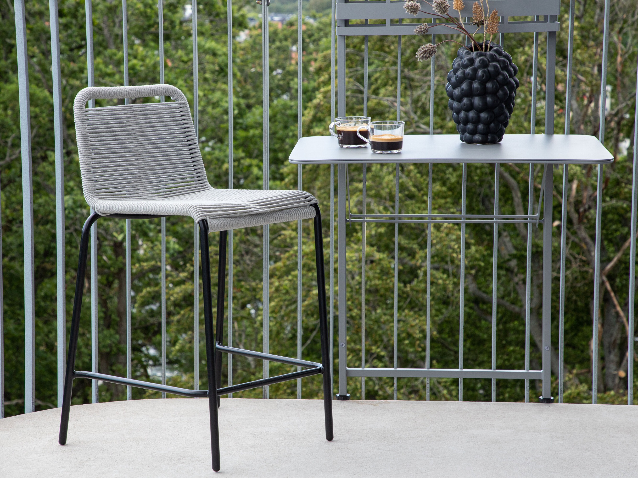 Chaise de bar de jardin Dallas 3398 (Gris clair)