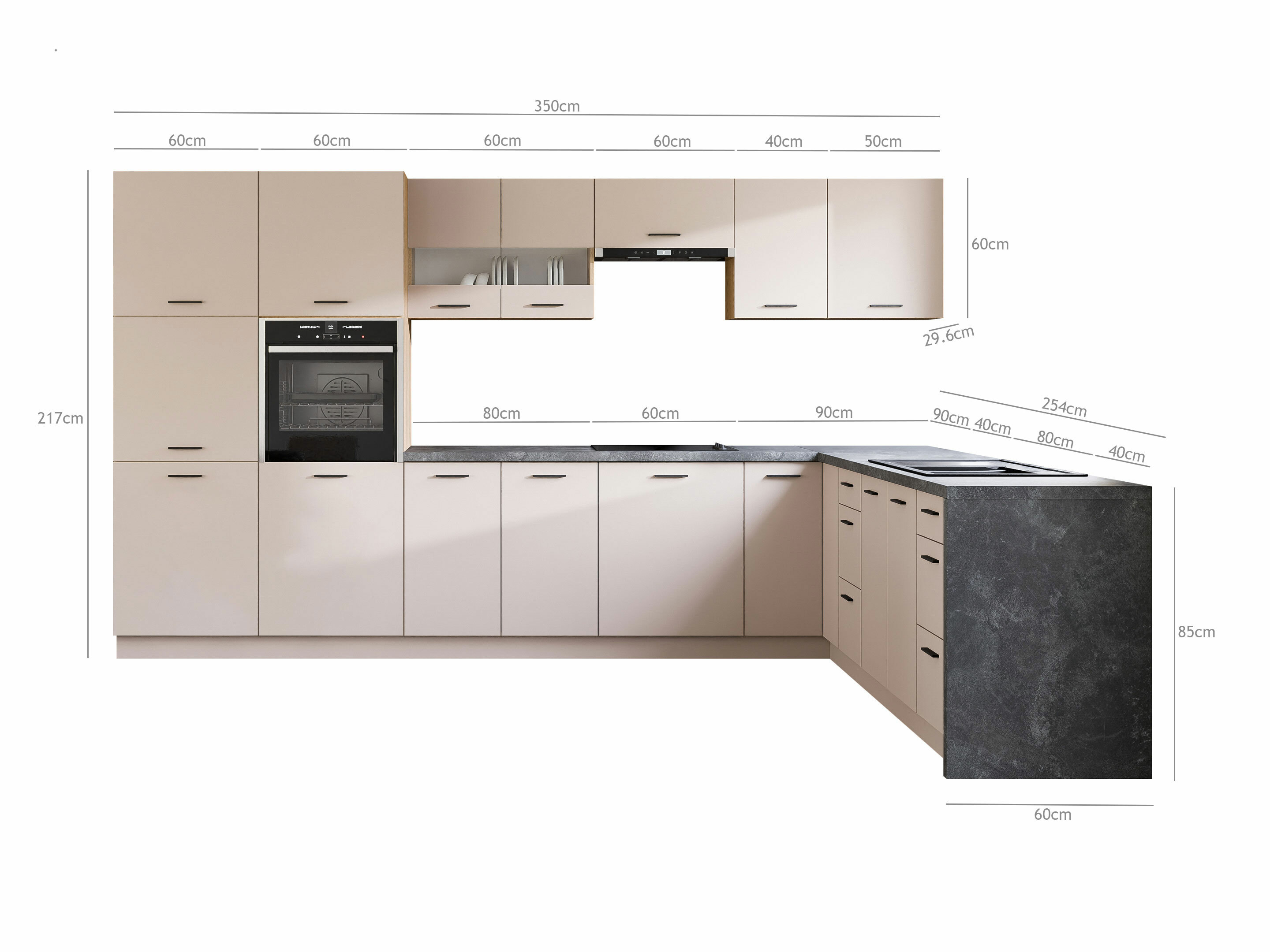 Cuisine complète modulaire Ati Cashmere 133