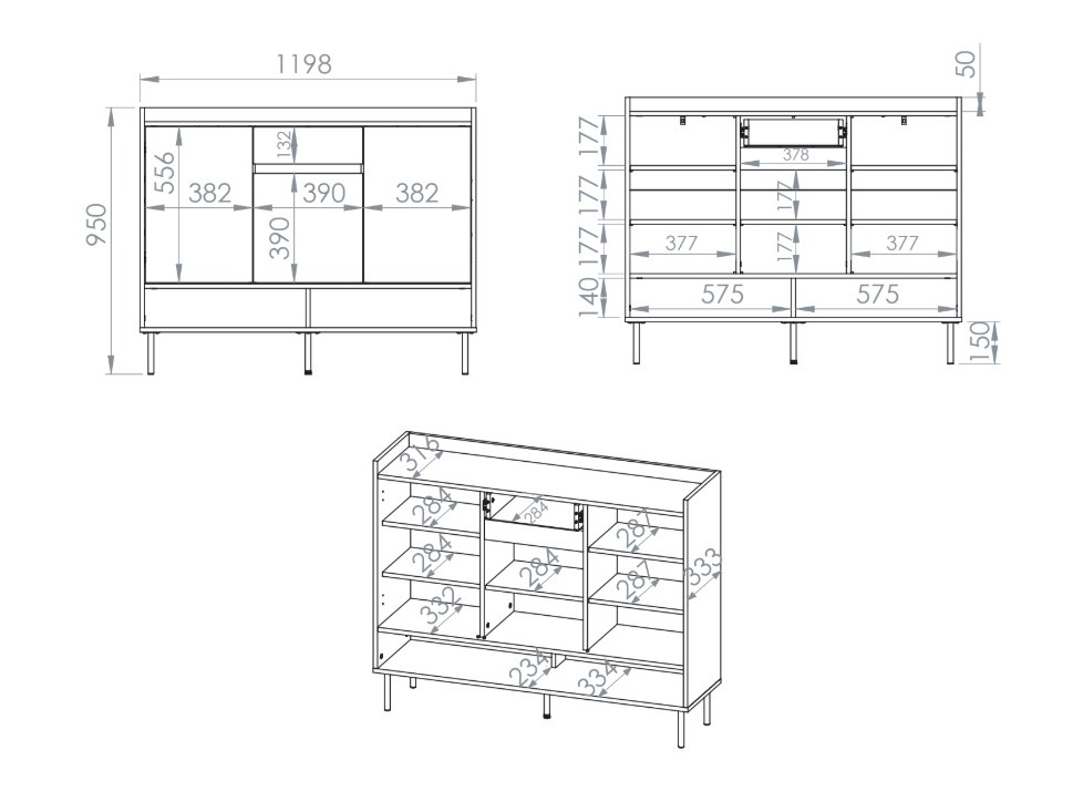Meuble à chaussures Tivorlo 104