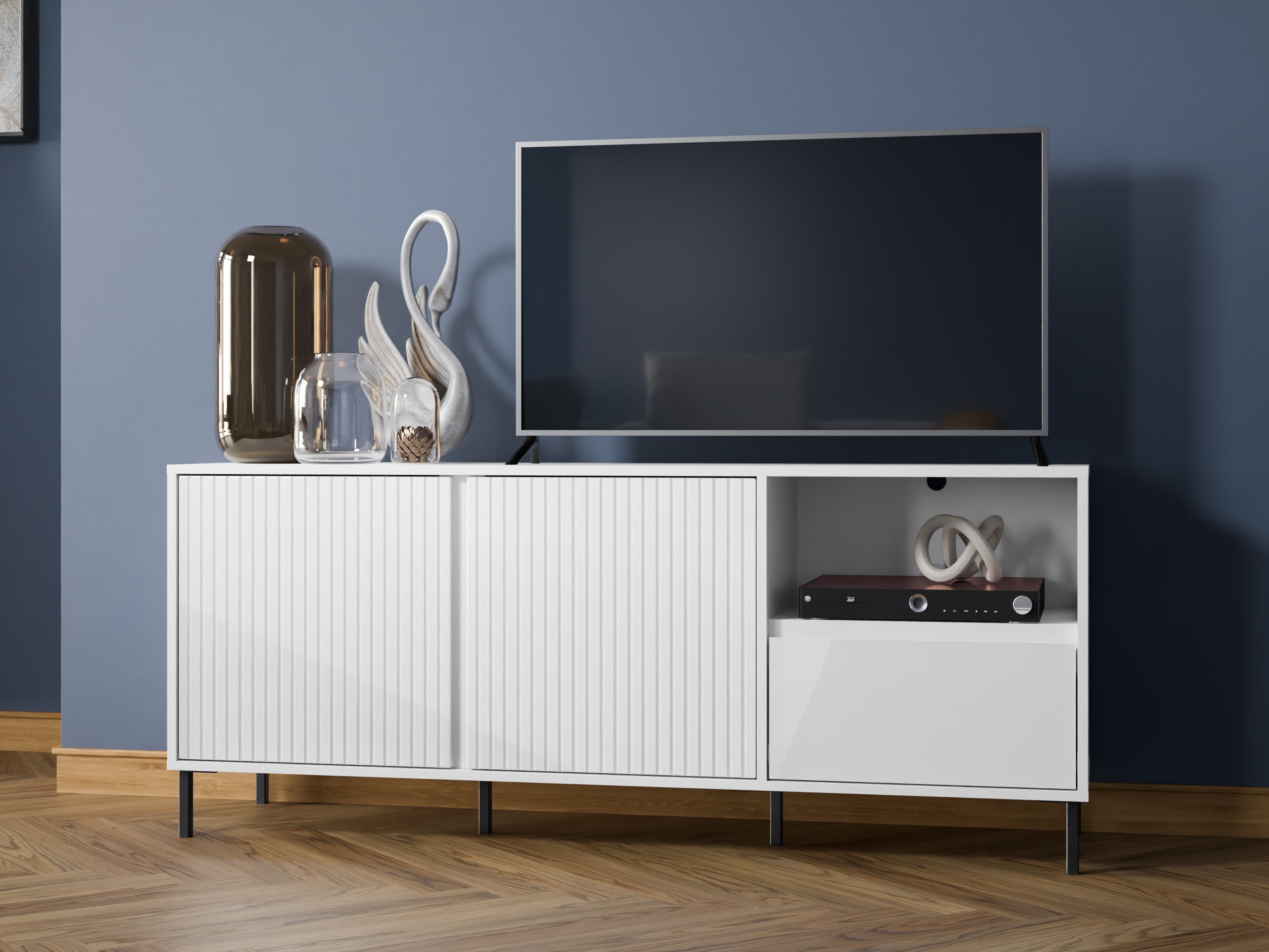 Meuble TV Ruvrevi 100 (Blanc)