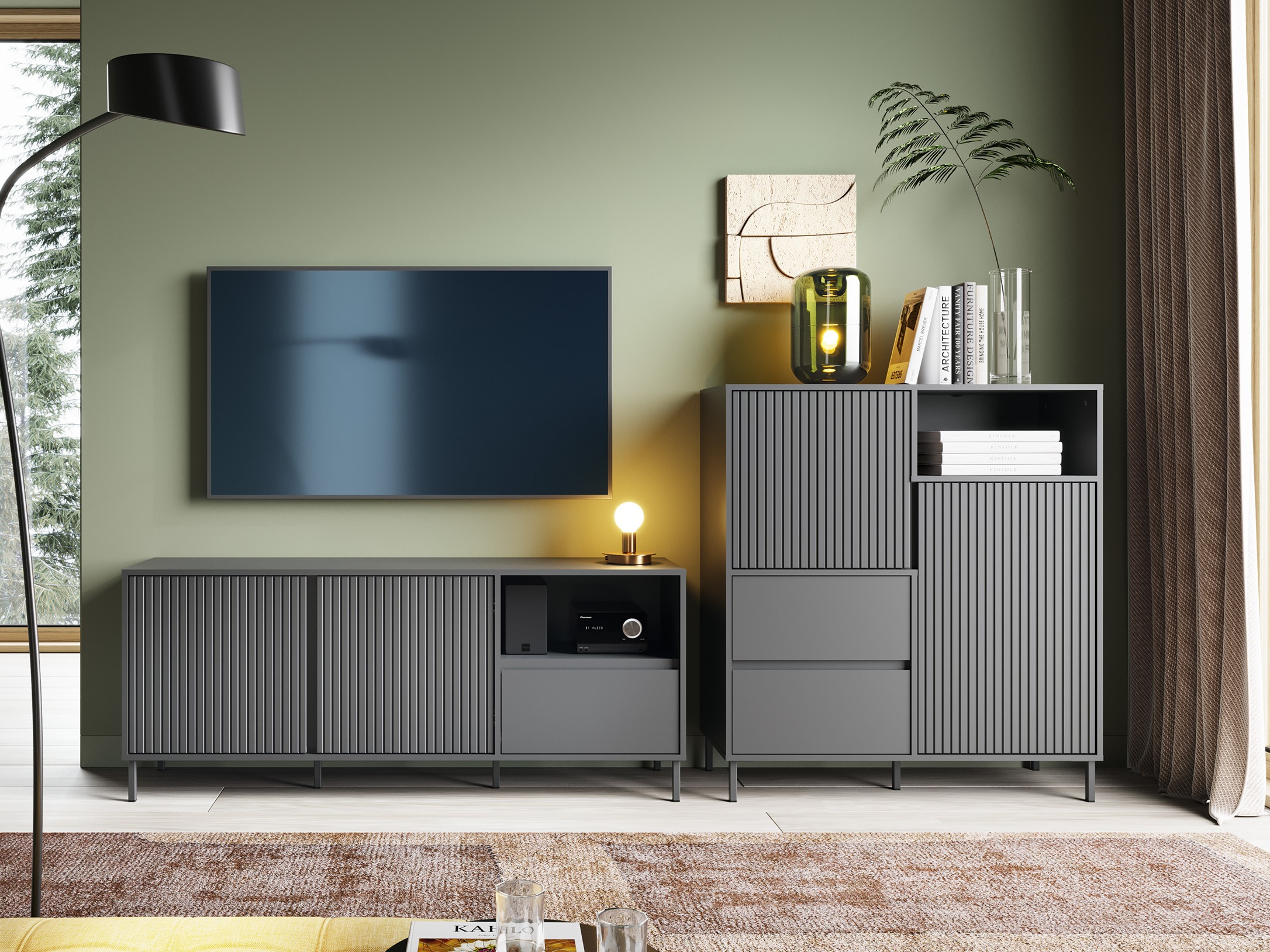 Ensemble de salon Ruvrevi 106 (Anthracite)