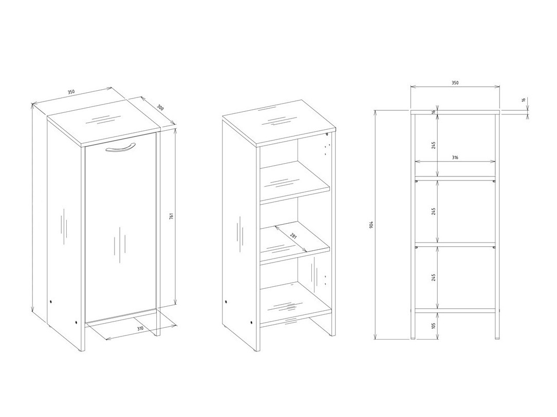 Armoire de bain à poser Servou 100