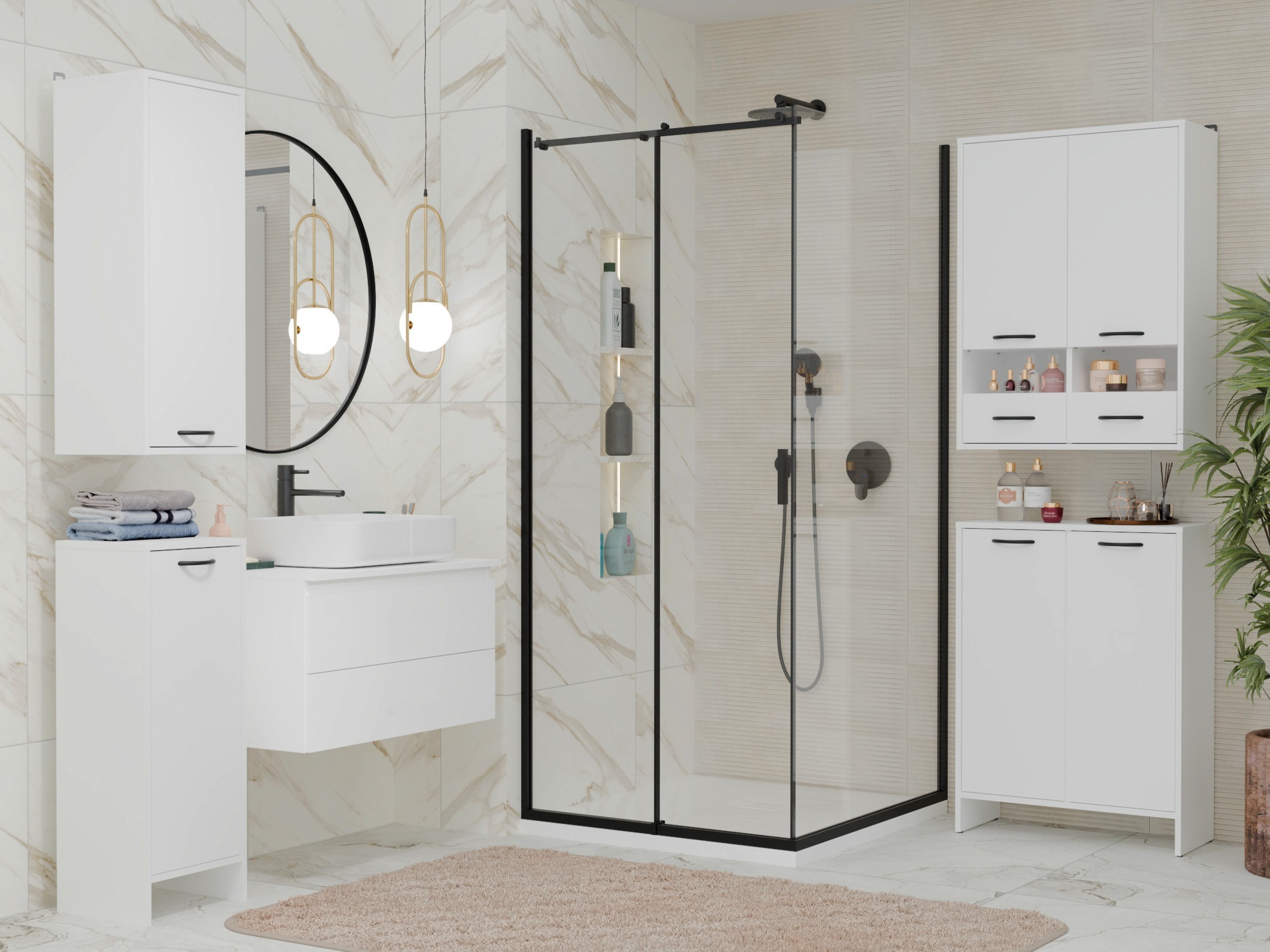 Armoire de bain à poser Servou 111 (Blanc)
