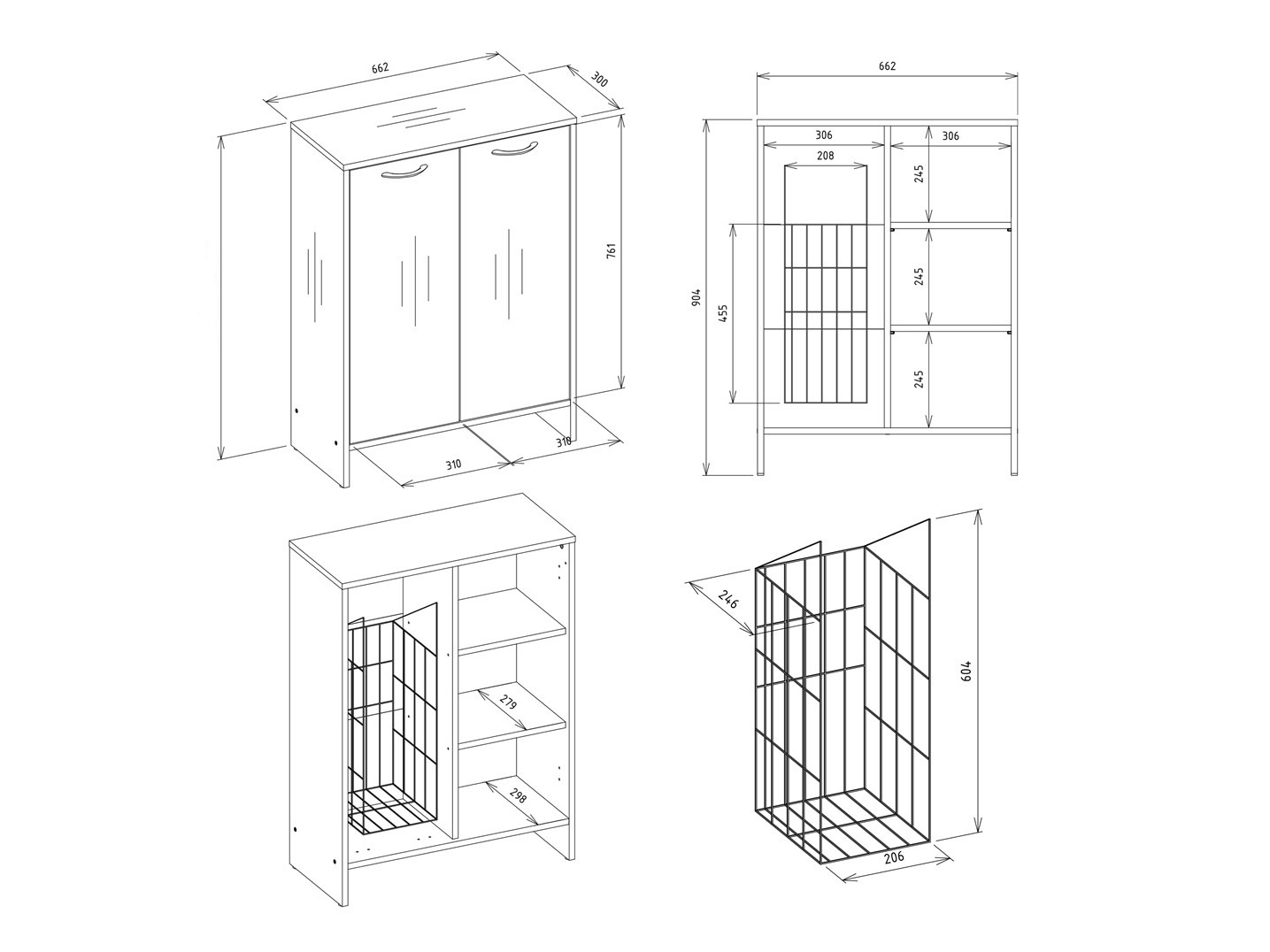 Armoire de bain à poser Servou 112 (Blanc)