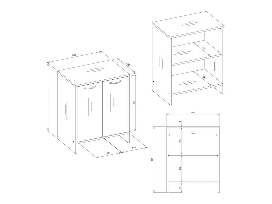 Armoire de lavabo à poser Servou 113 (Blanc)