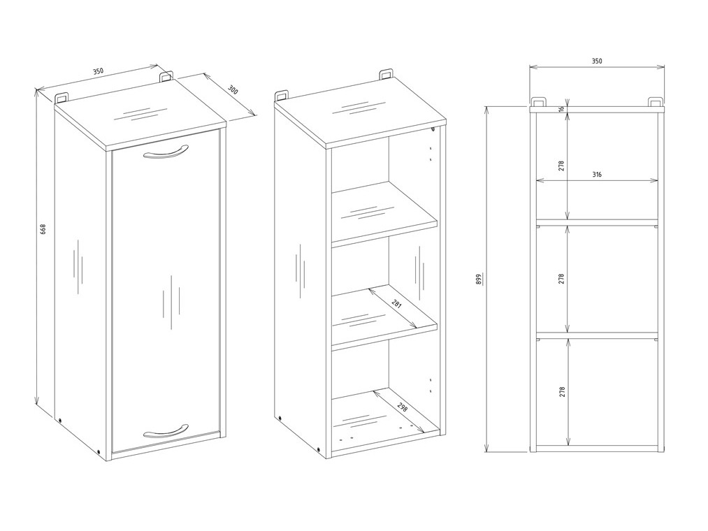 Armoire de salle de bain murale Servou 107