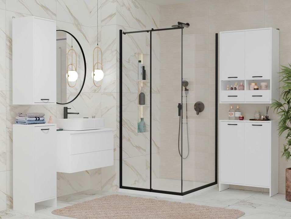 Armoire de salle de bain murale Servou 116 (Blanc)