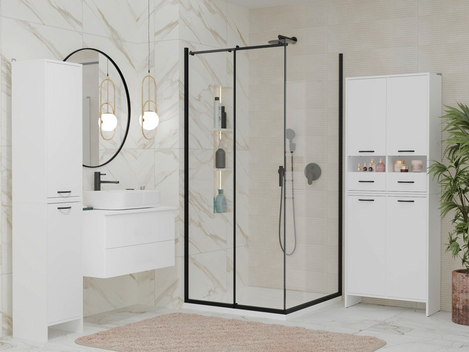 Armoire de salle de bain murale Servou 116 (Blanc)