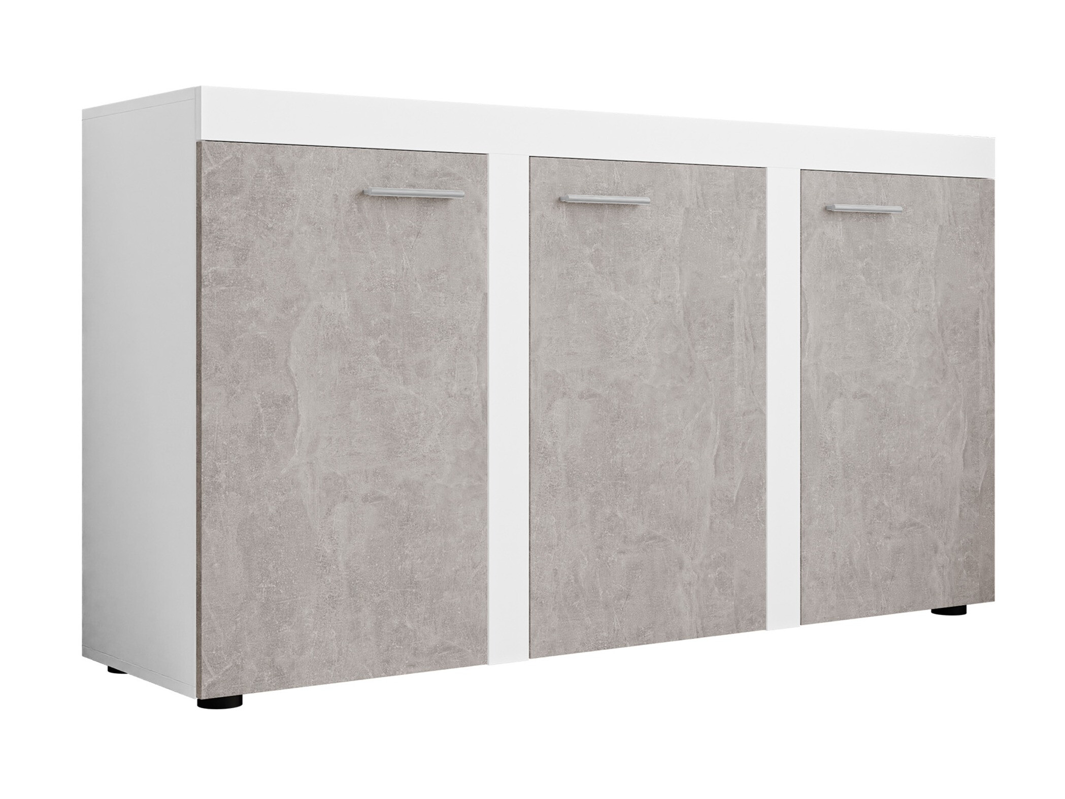 Buffet Univio I (Blanc + Béton)