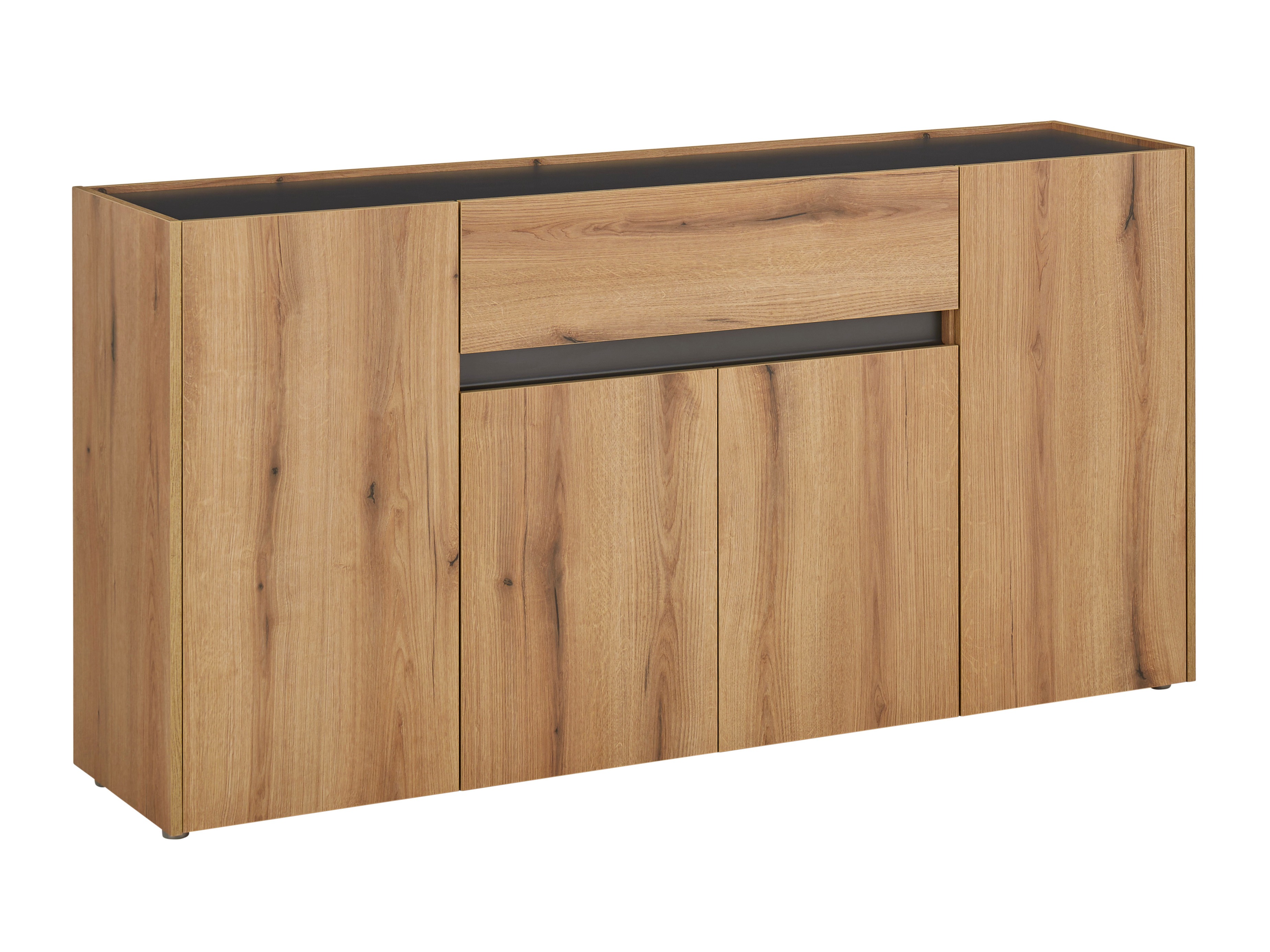 Commode Elbsori 117 (Chêne + Anthracite)