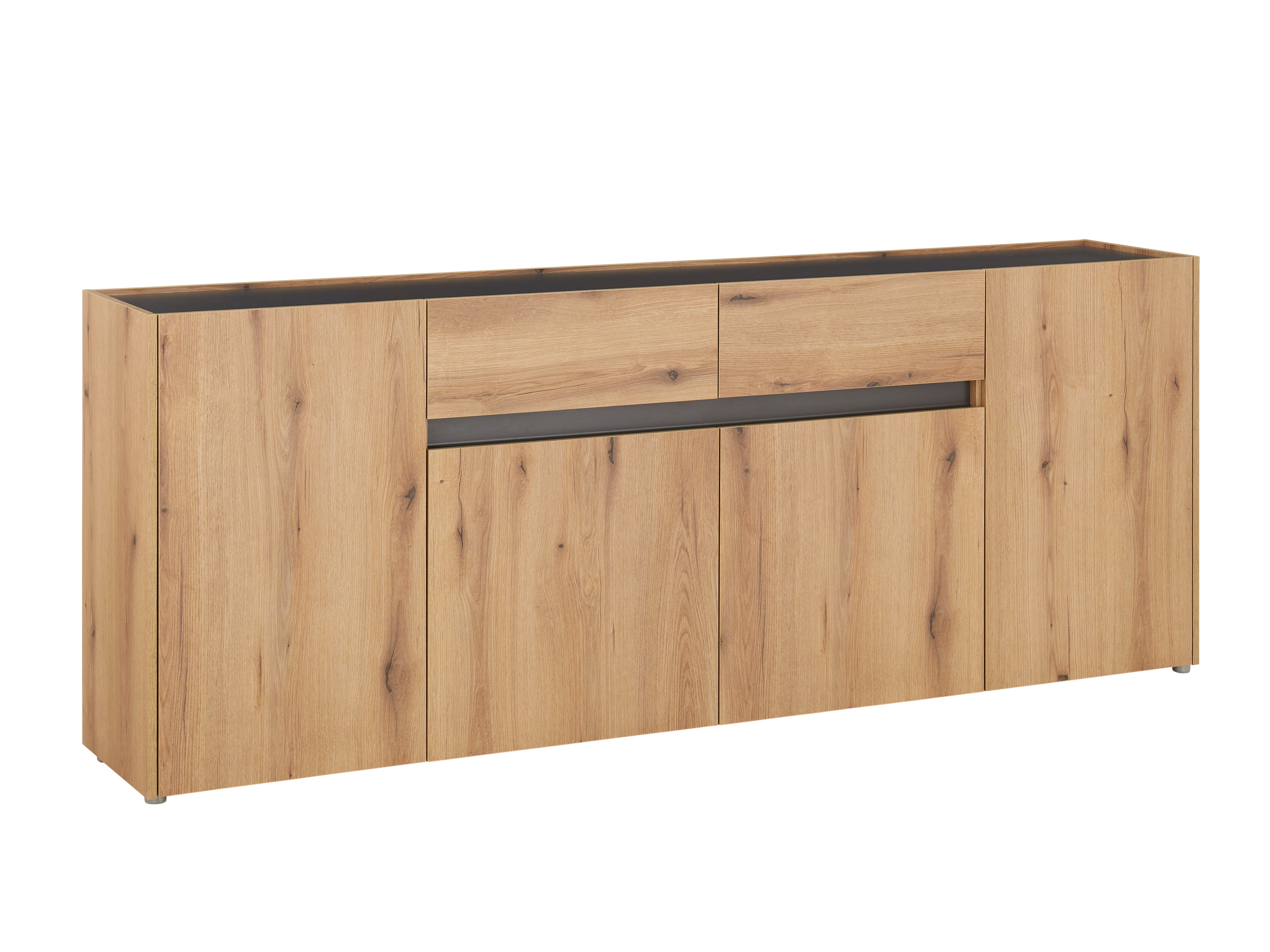 Commode Elbsori 118 (Chêne + Anthracite)