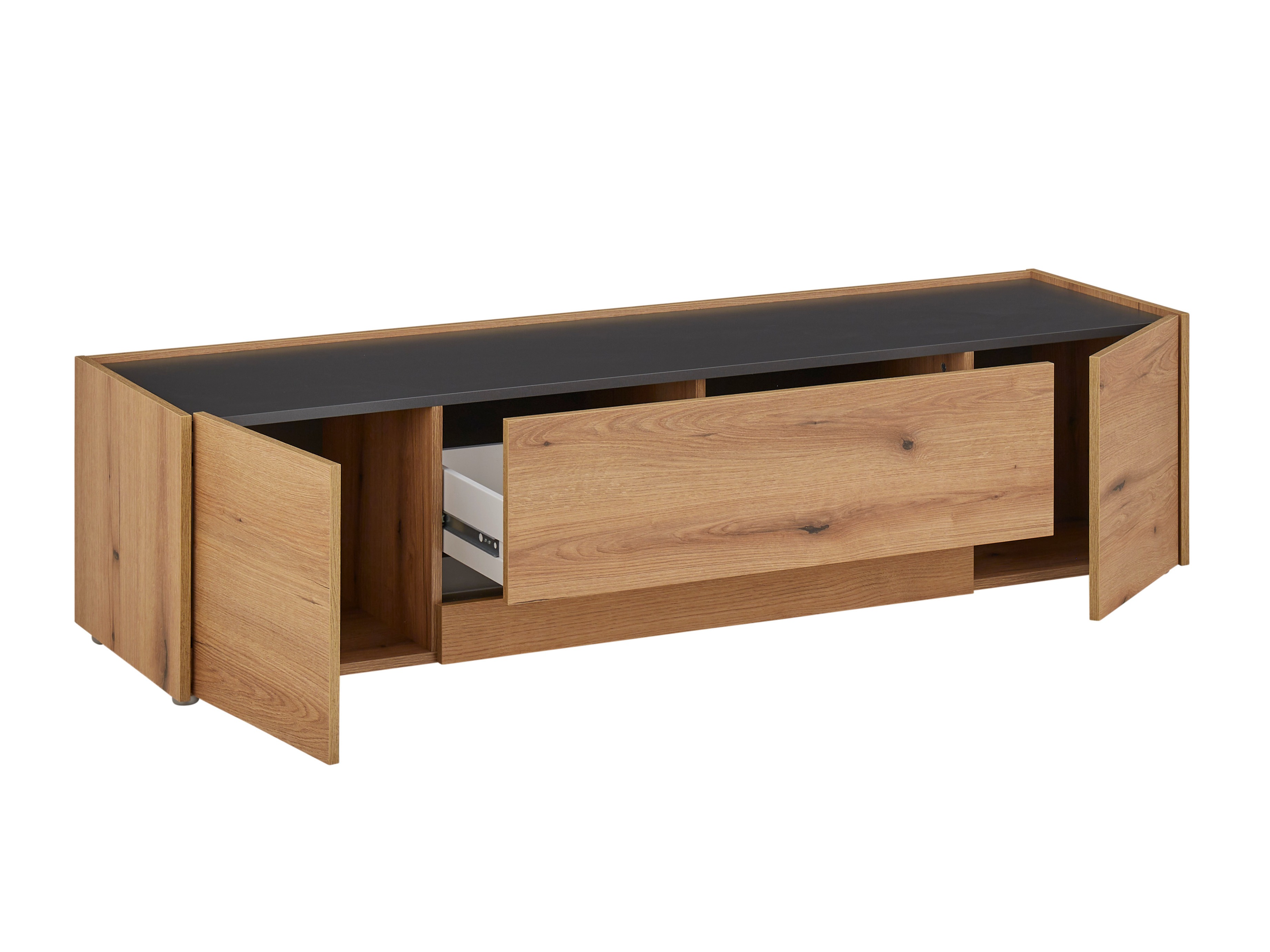 Ensemble de salon Elbsori 130 (Chêne + Anthracite)