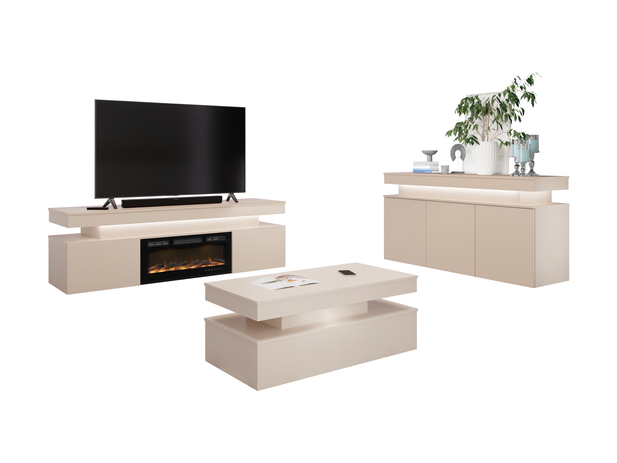 Ensemble de salon Monfero I (Brun clair)