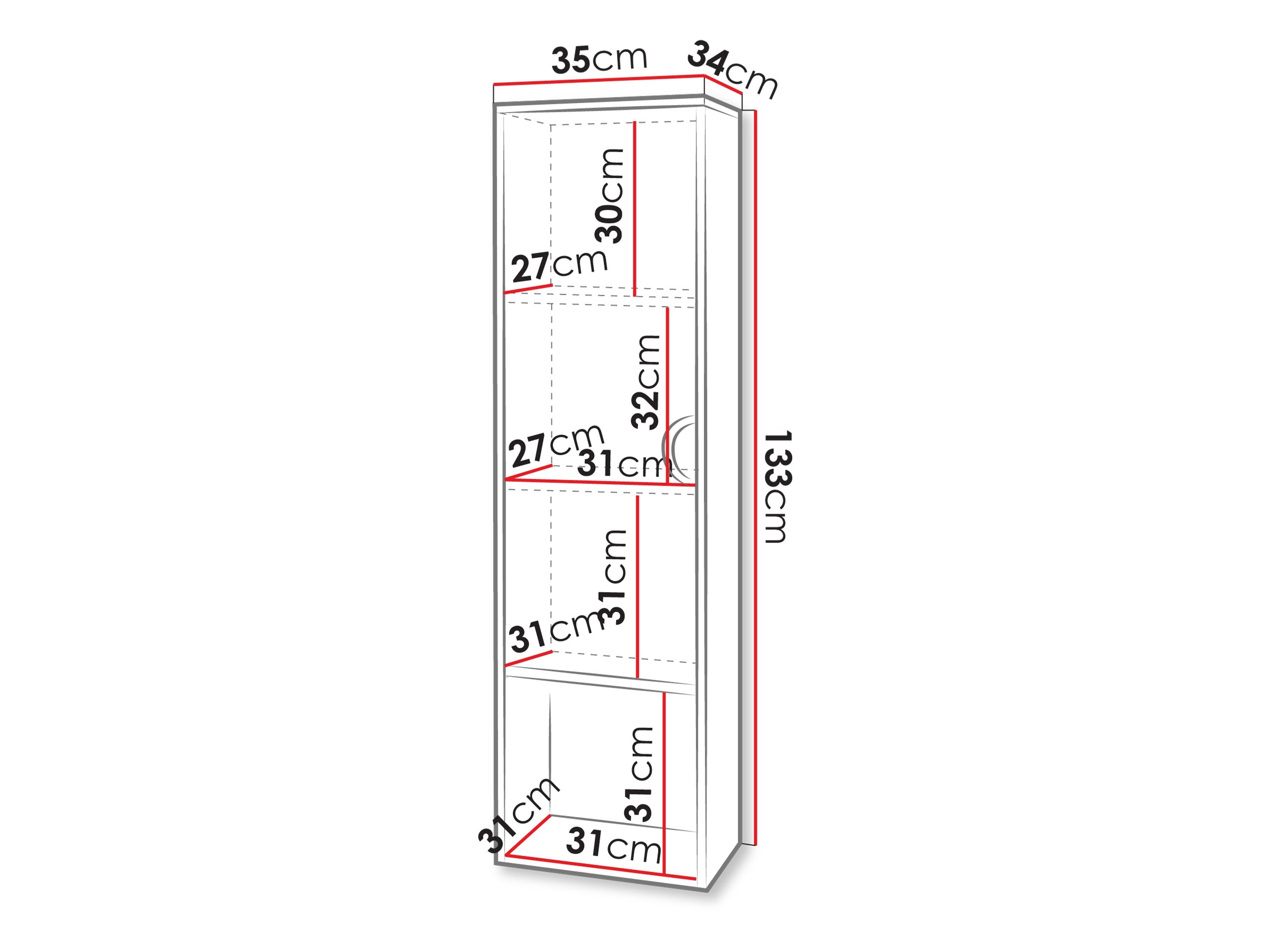 Armoire de salle de bain murale Sodalis (Cachemire)