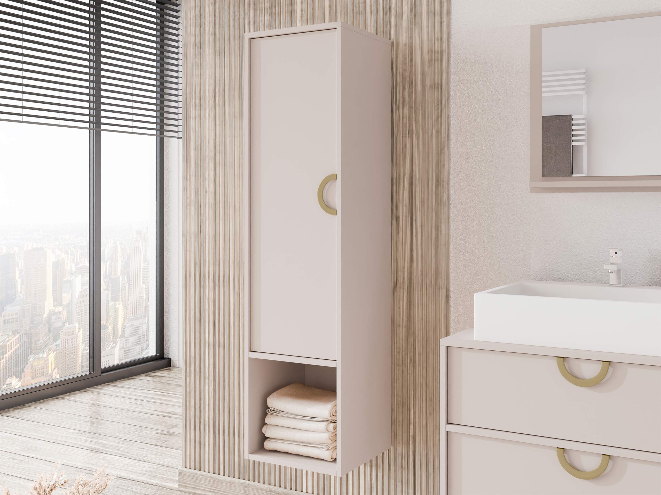 Armoire de toilette murale Providence 194 (Cachemire)