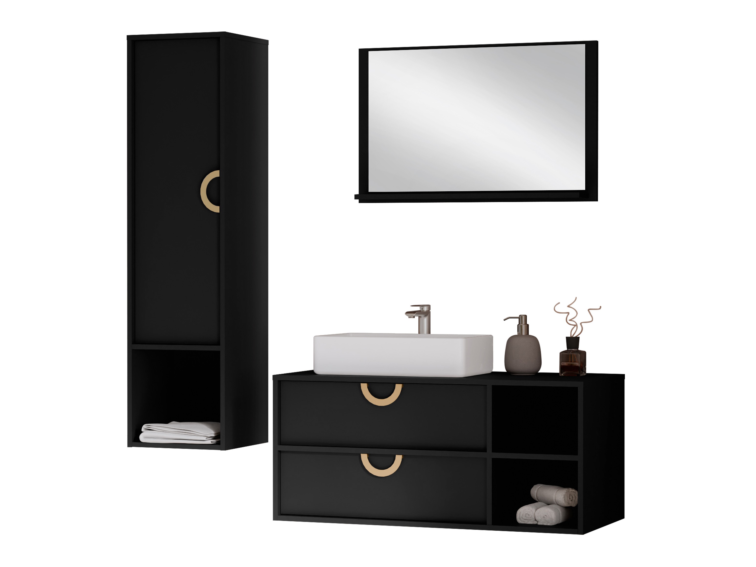 Ensemble de salle de bain Sodalis (Noir)