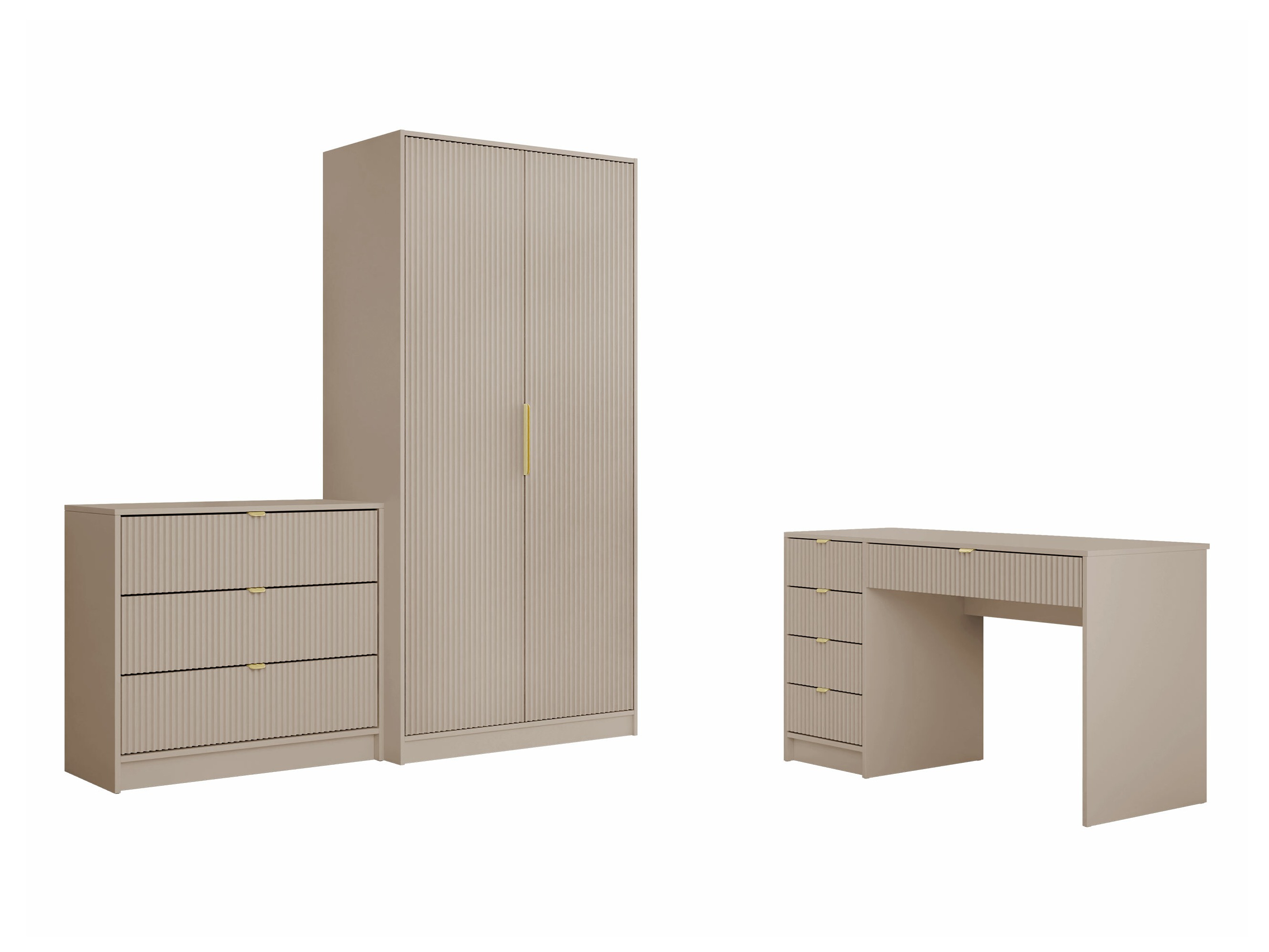 Ensemble de bureau à domicile Comfivo Papilio IV (Beige)