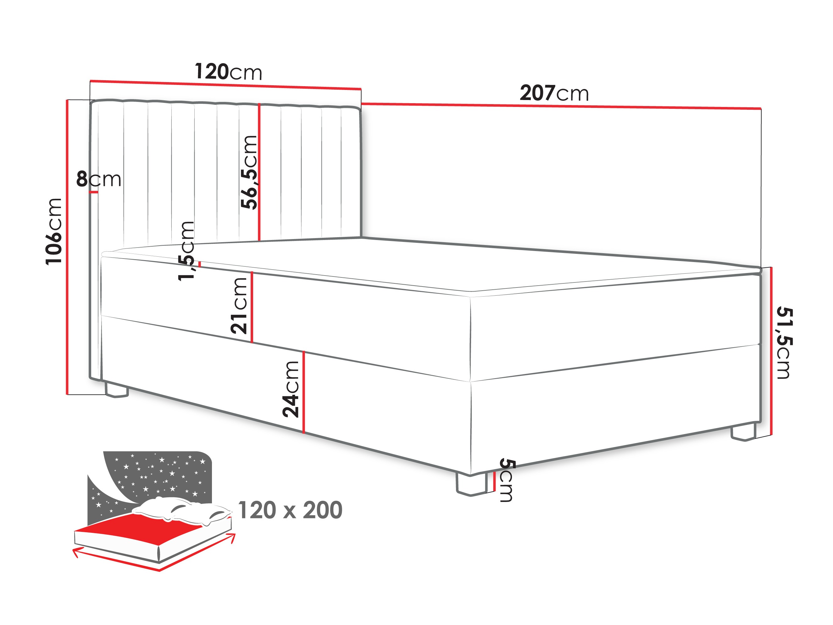 Lit boxspring Soral (Manila 02)