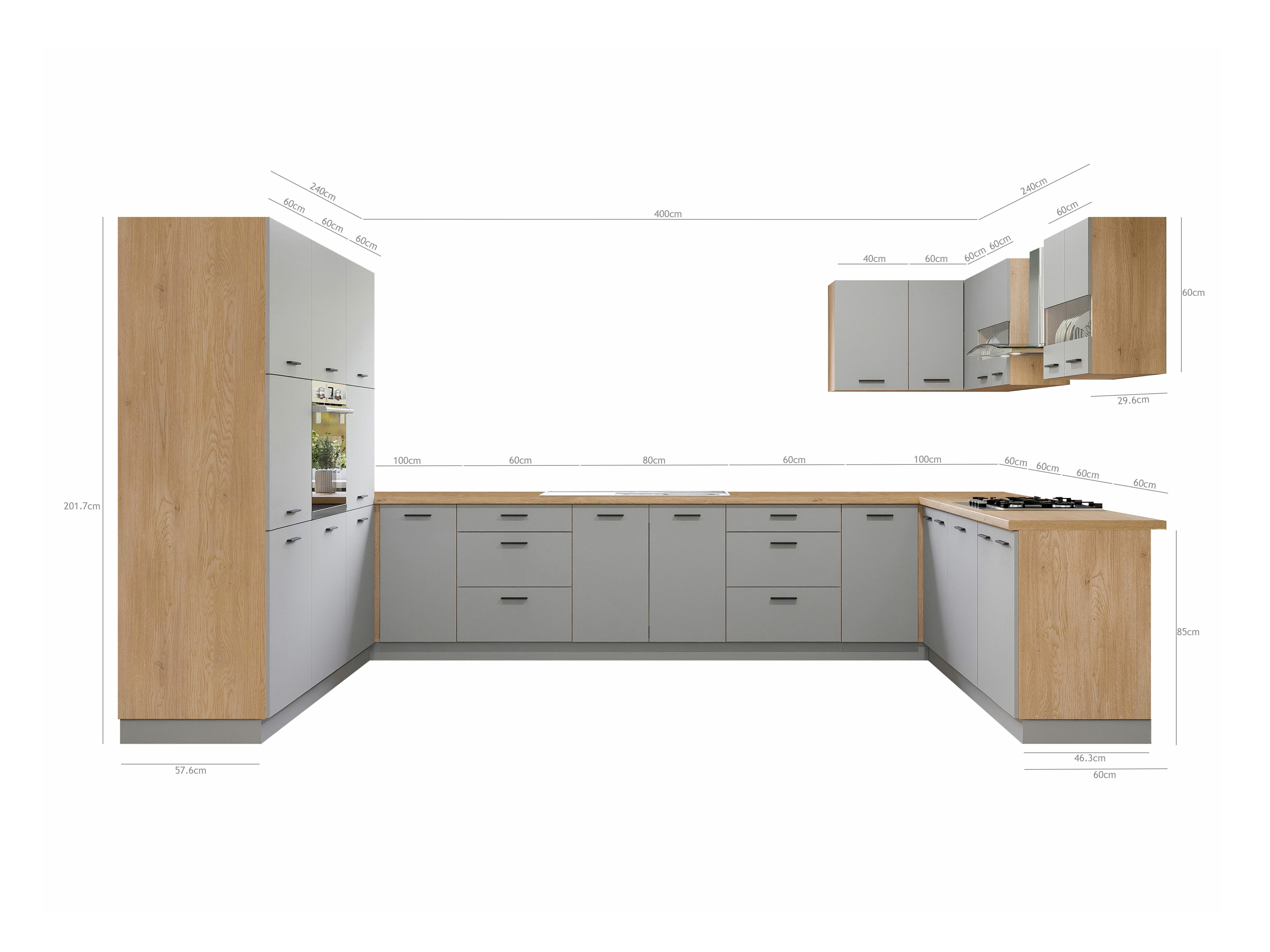 Cuisine complète modulaire Ati Grey 132