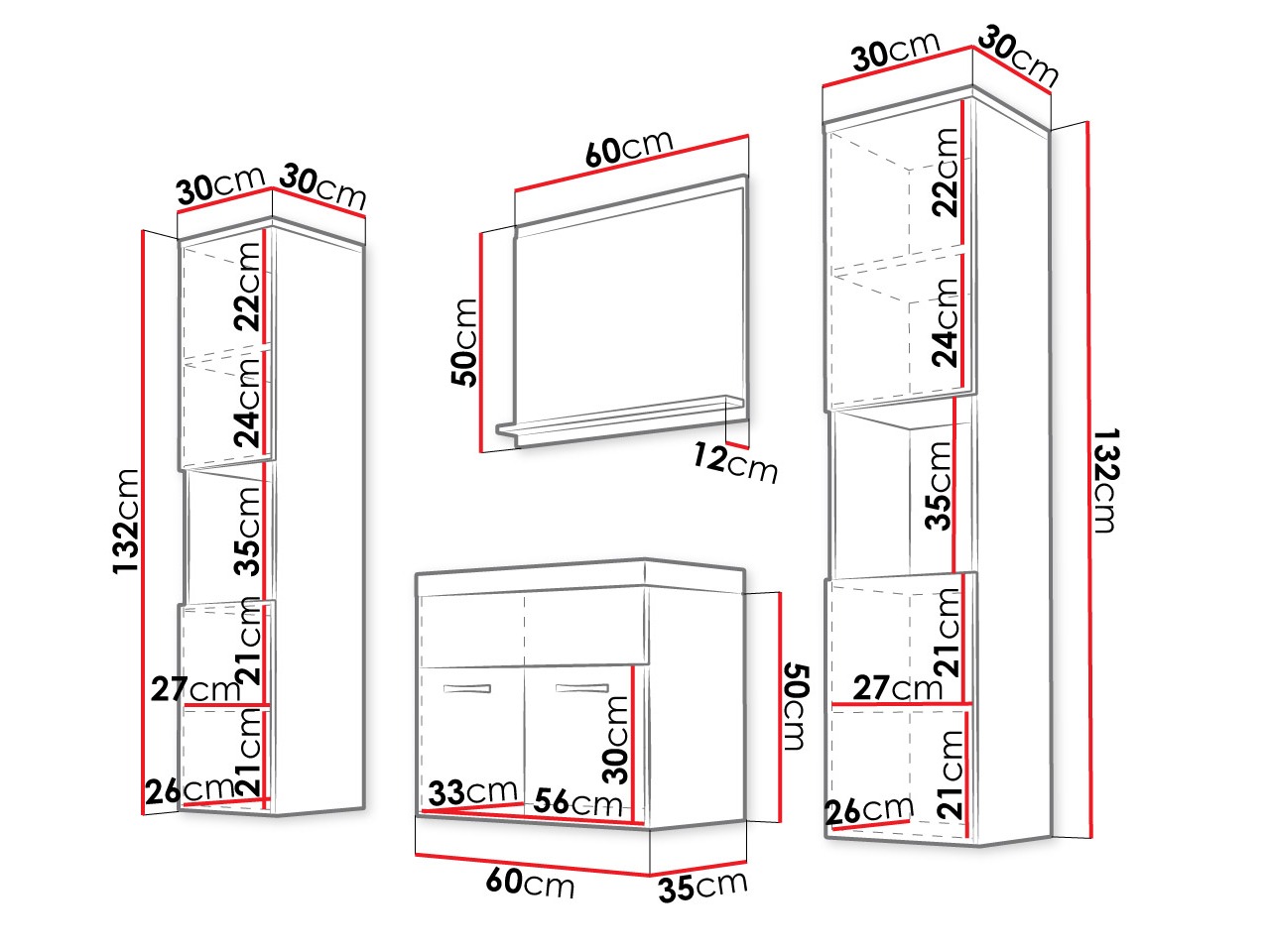 Ensemble de salle de bain Sarasota 123 (Cachemire)