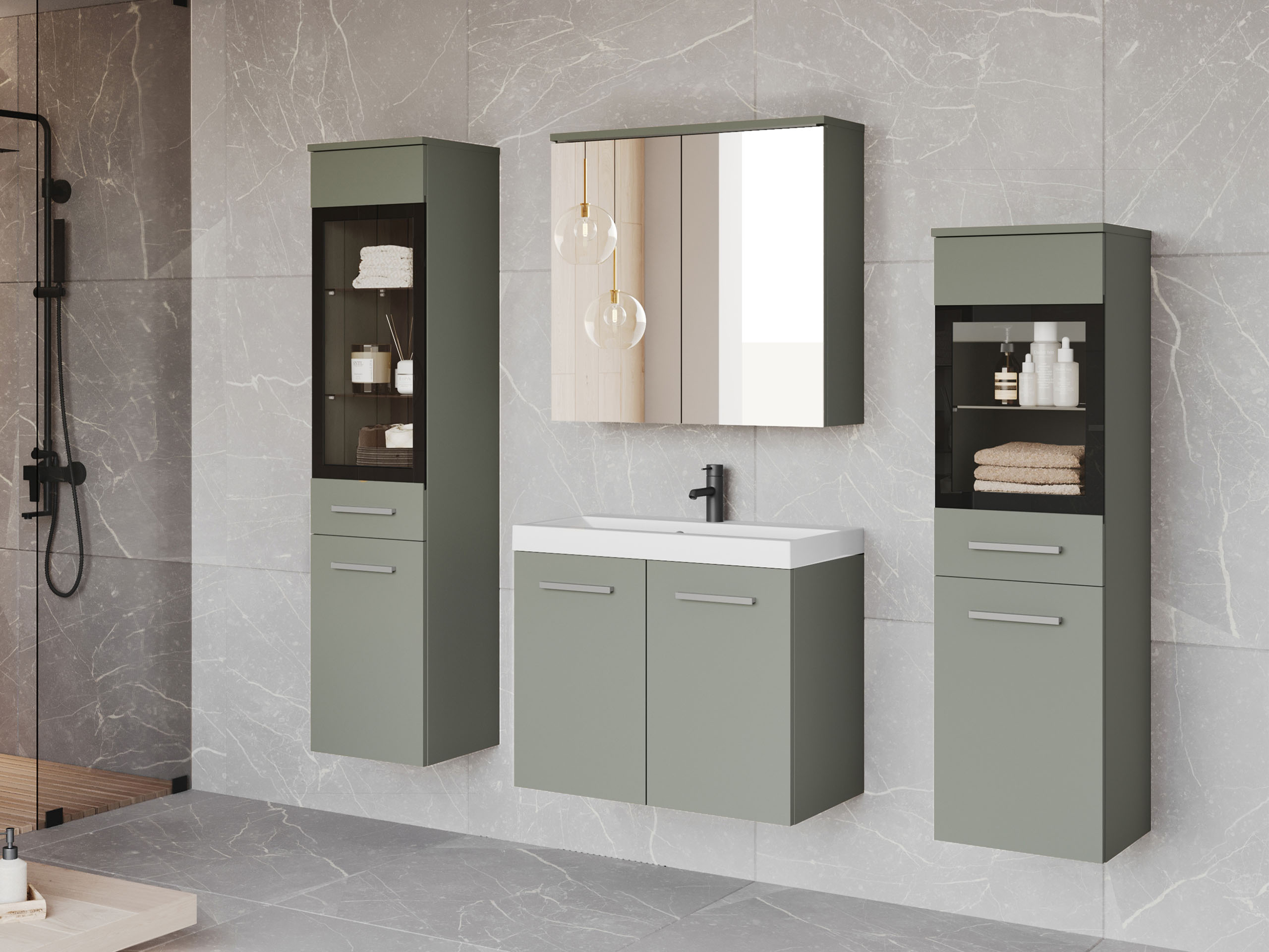 Ensemble de salle de bain Sarasota 140 (Vert poussiéreux)