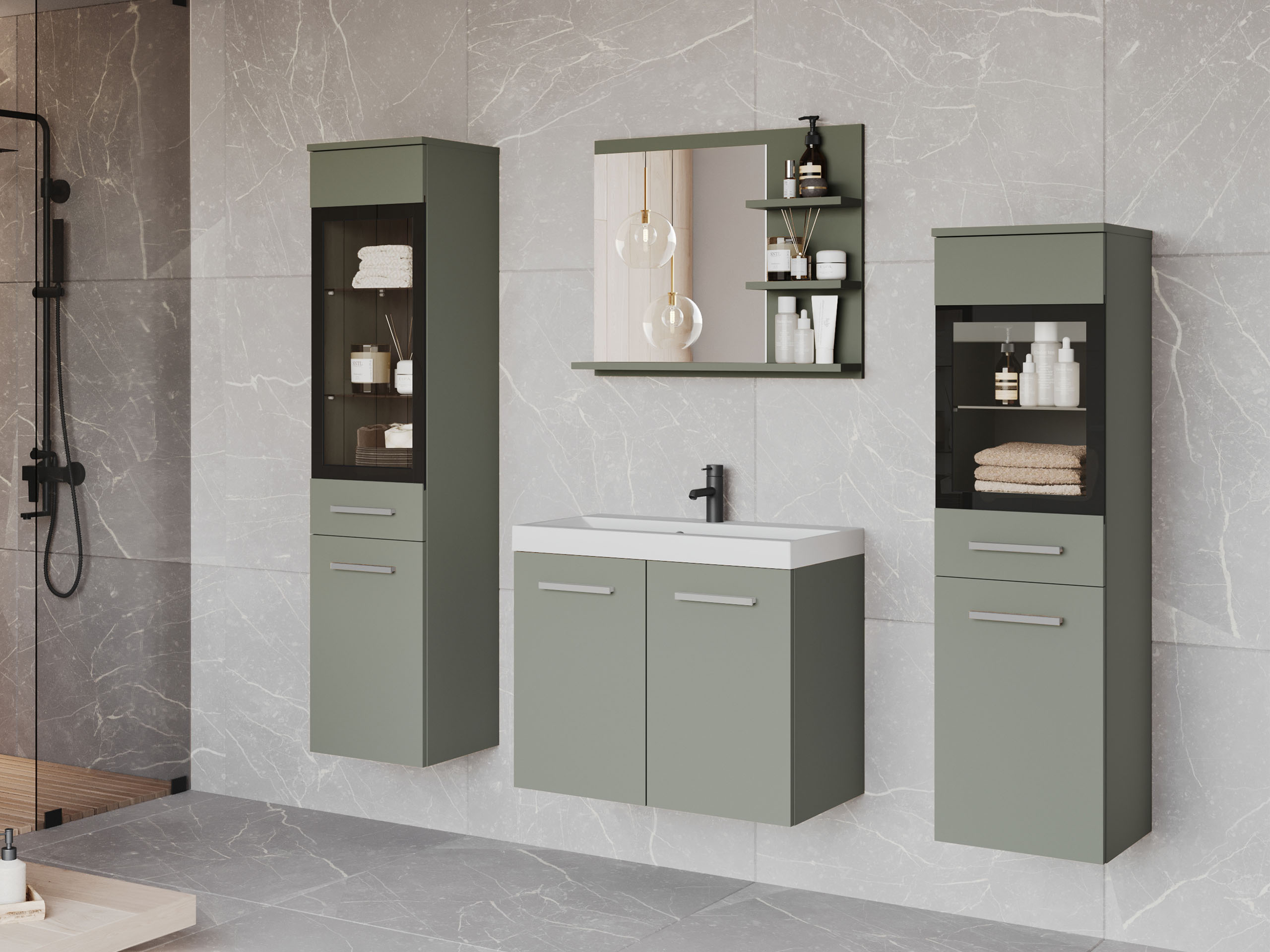 Ensemble de salle de bain Sarasota 141 (Vert poussiéreux)