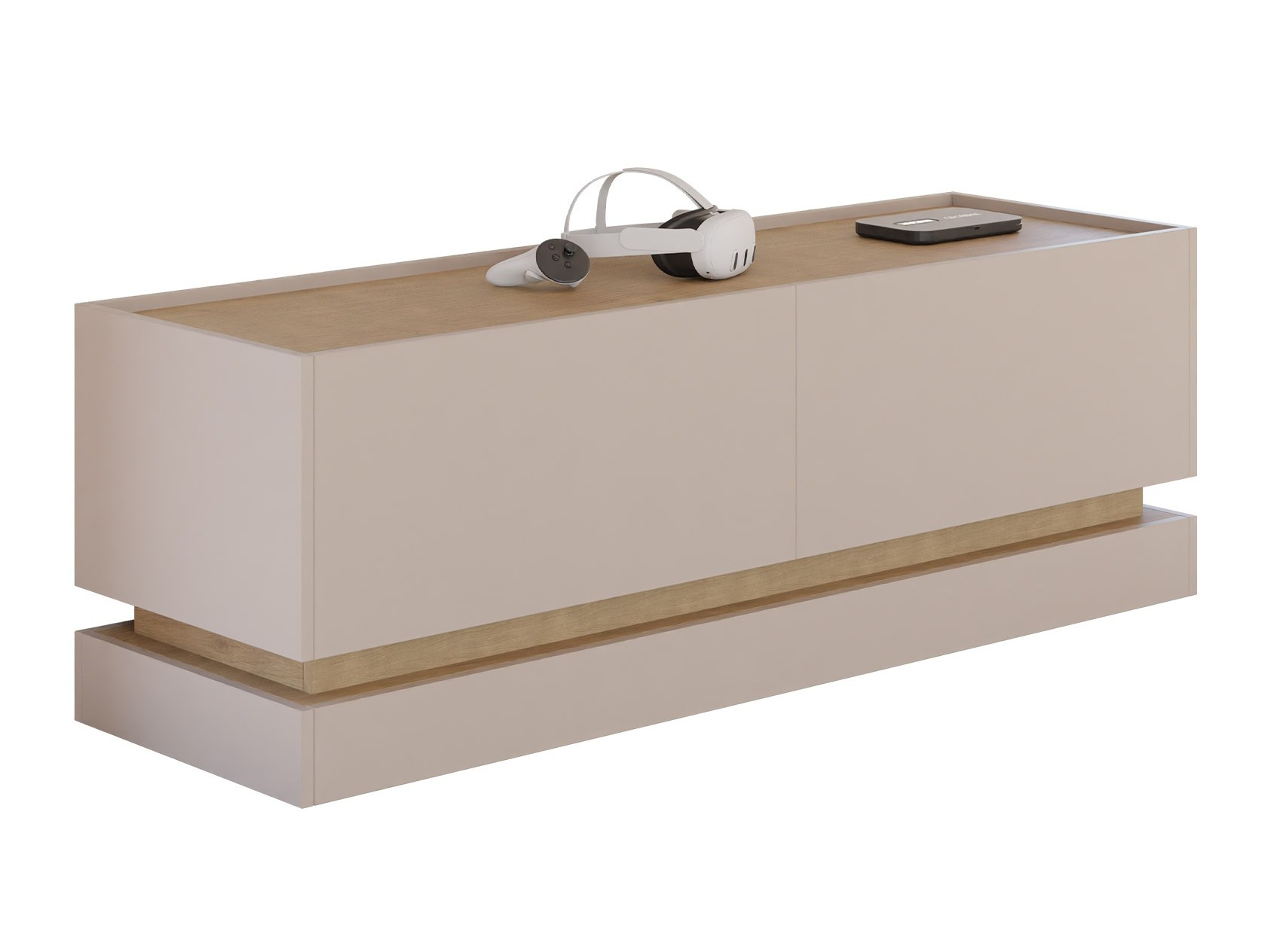 Meuble TV Comfivo Dalvenu 105 (Brun clair + Chêne)