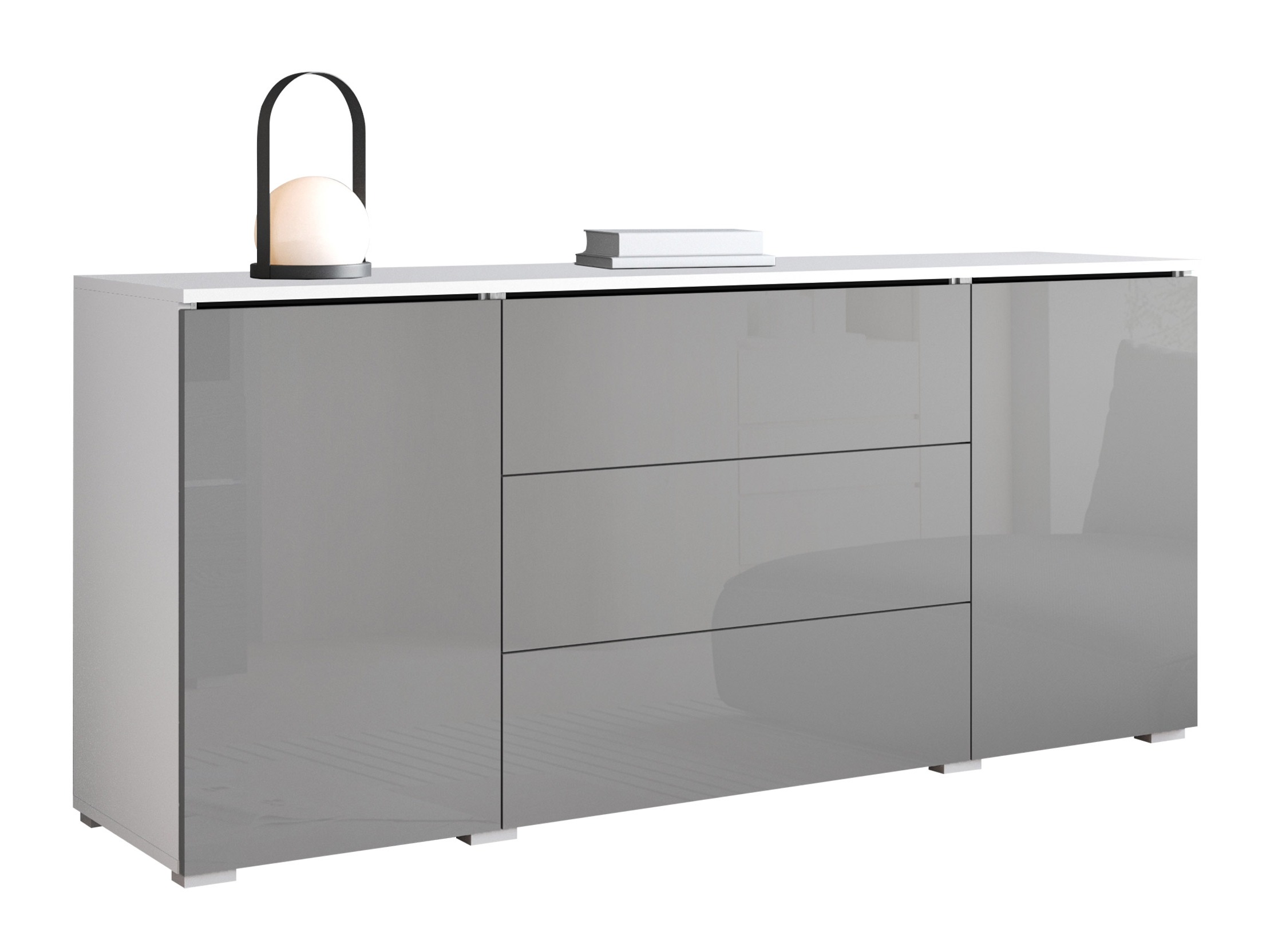 Commode Mirfivo 102 (Gris brillant)