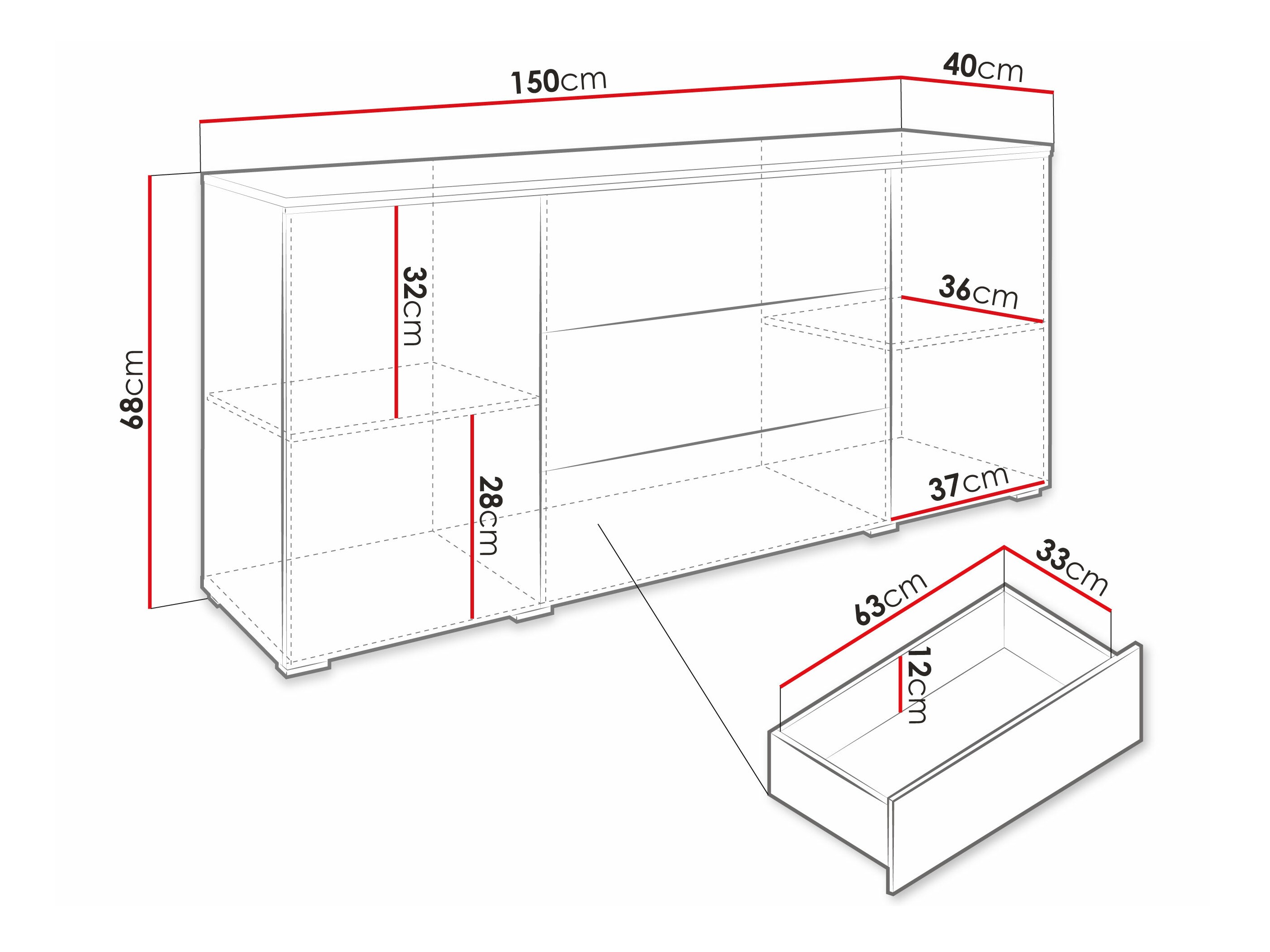 Commode Sarasota 142 (Chêne Artisan)