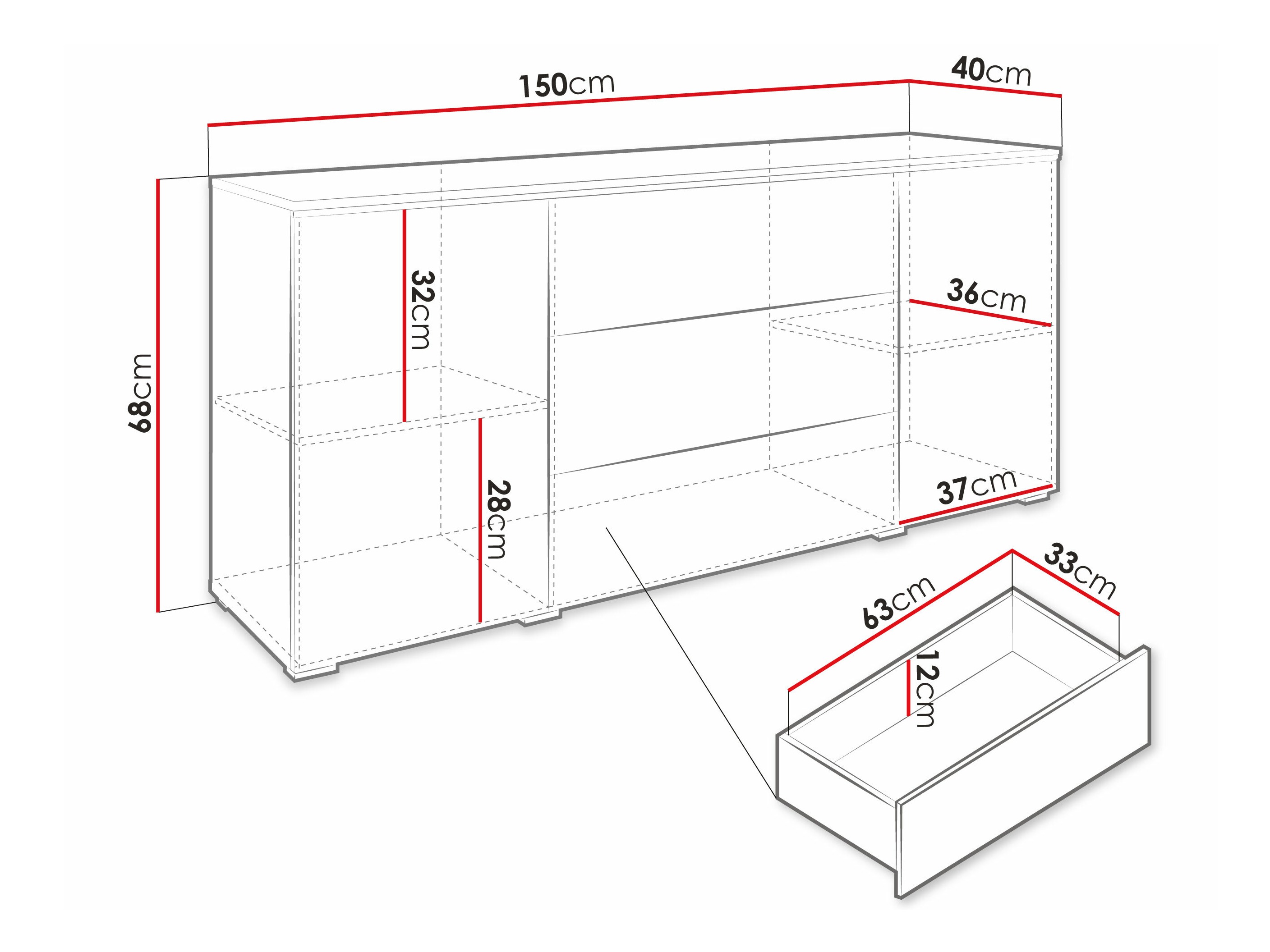 Commode Sarasota 142 (Gris)
