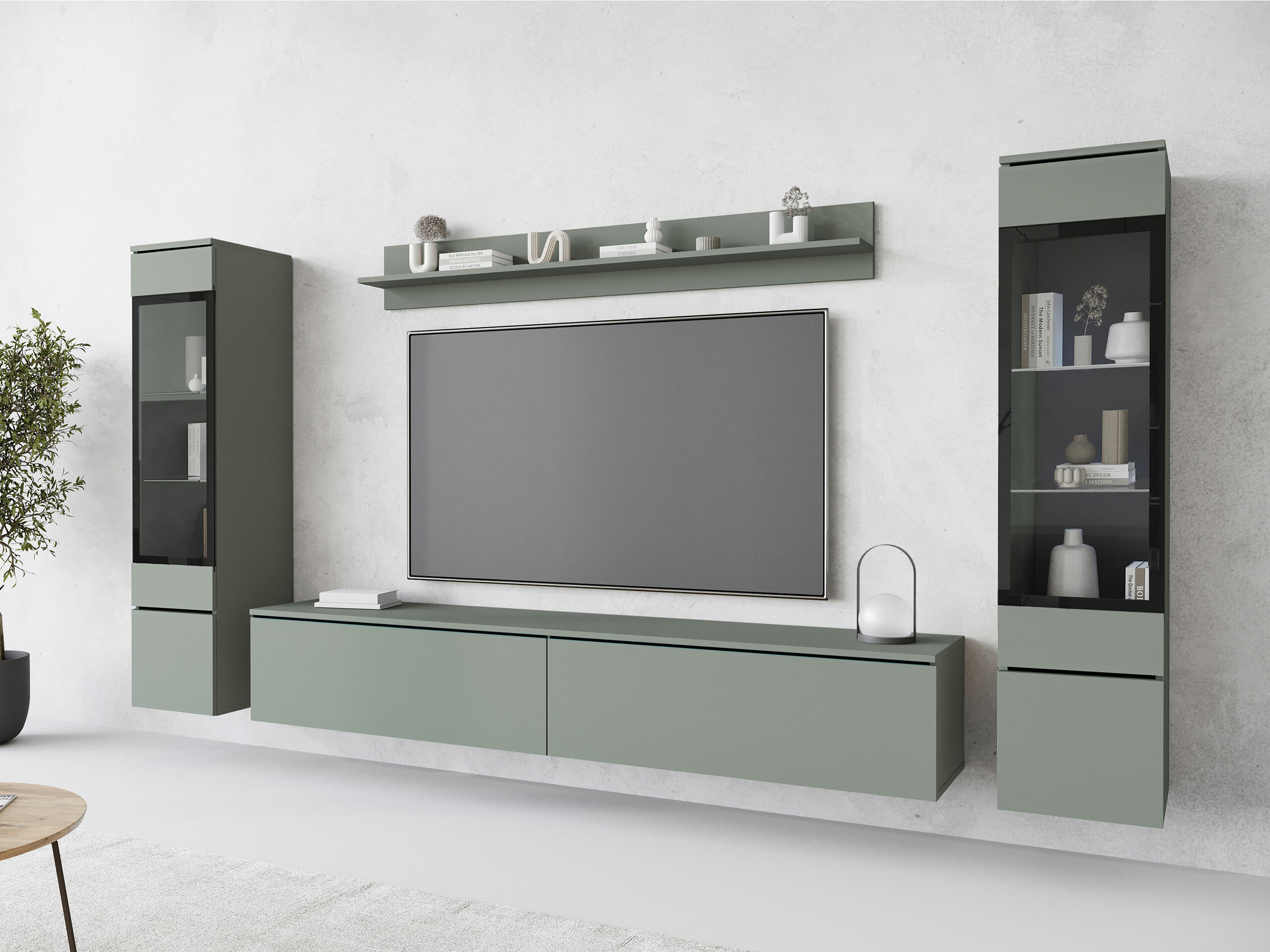 Ensemble de salon Mirfivo 101 (Vert poussiéreux)