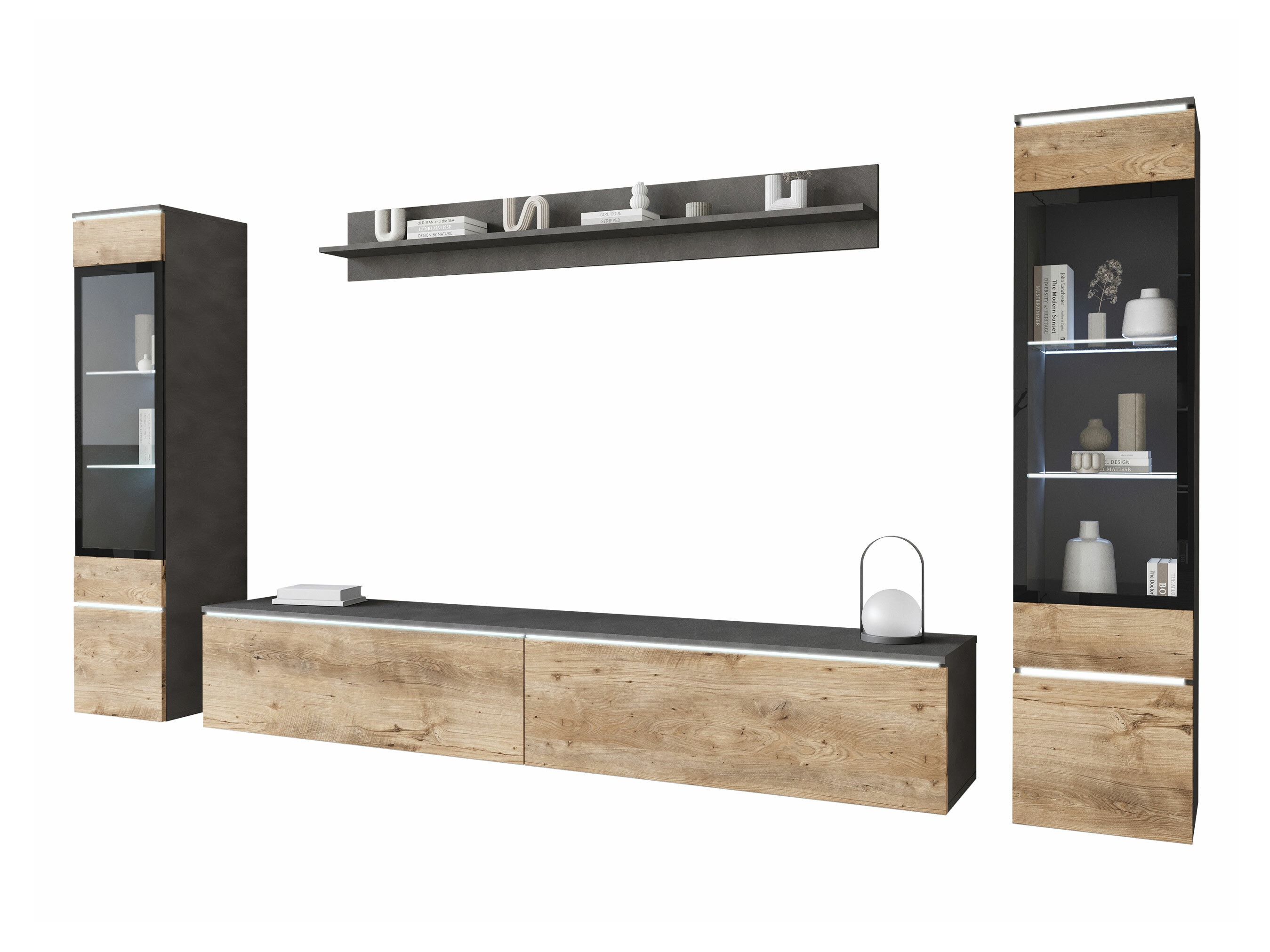 Ensemble de salon Sarasota 126 (Matera gris + Châtaigne)