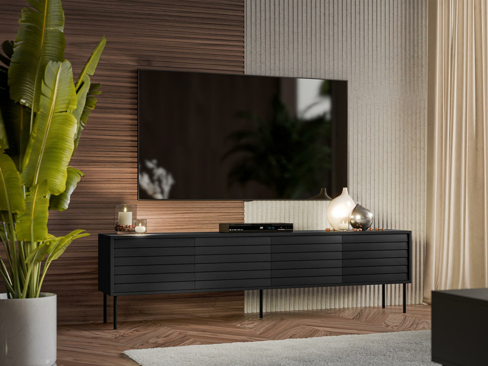 Meuble TV Flosoru 105 (Noir)