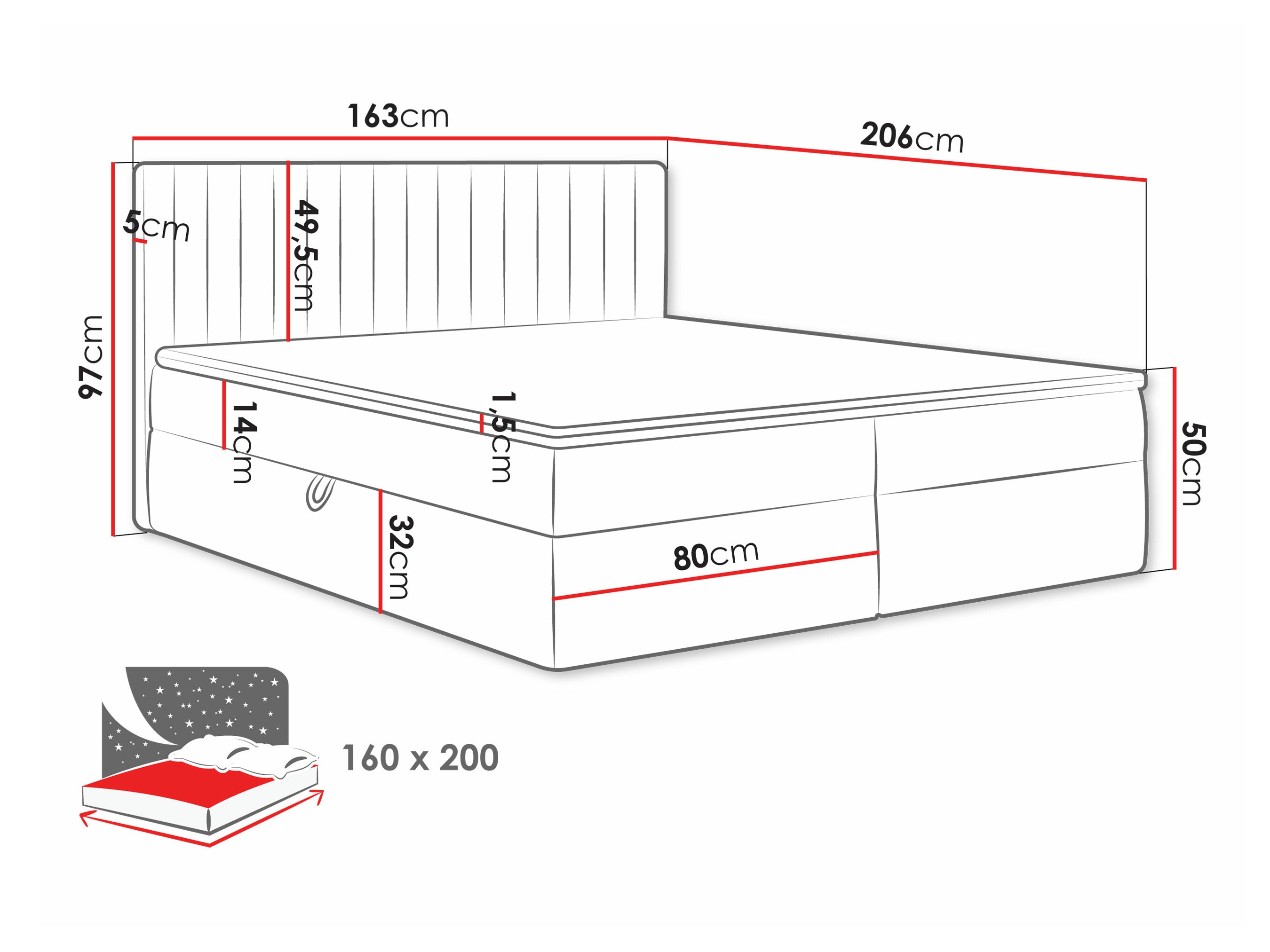 Lit boxspring Comfivo Apis I (Manila 02)