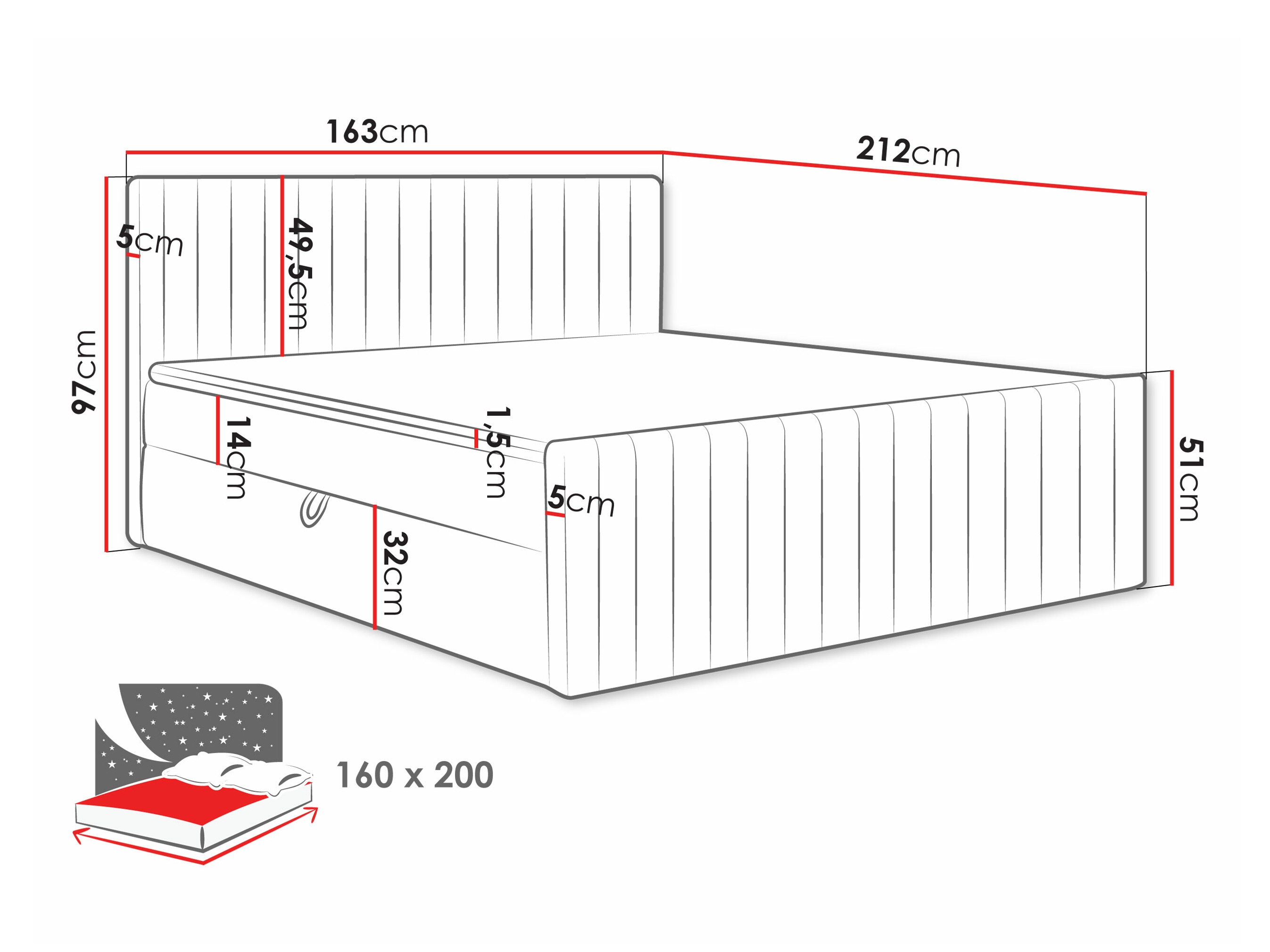 Lit boxspring Comfivo Apis II (Polo 872)