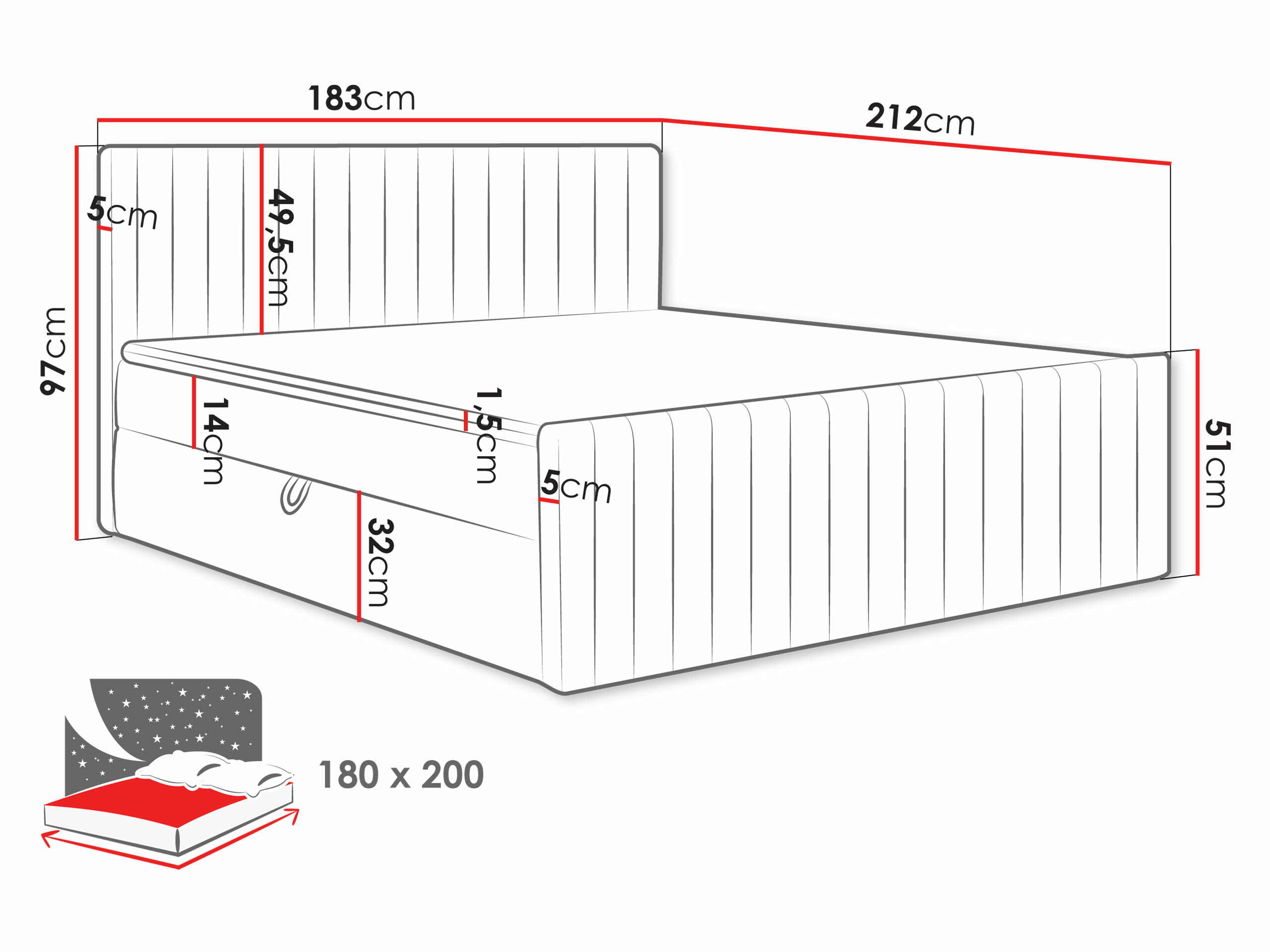 Lit continental Comfivo Apis II (Manila 16)