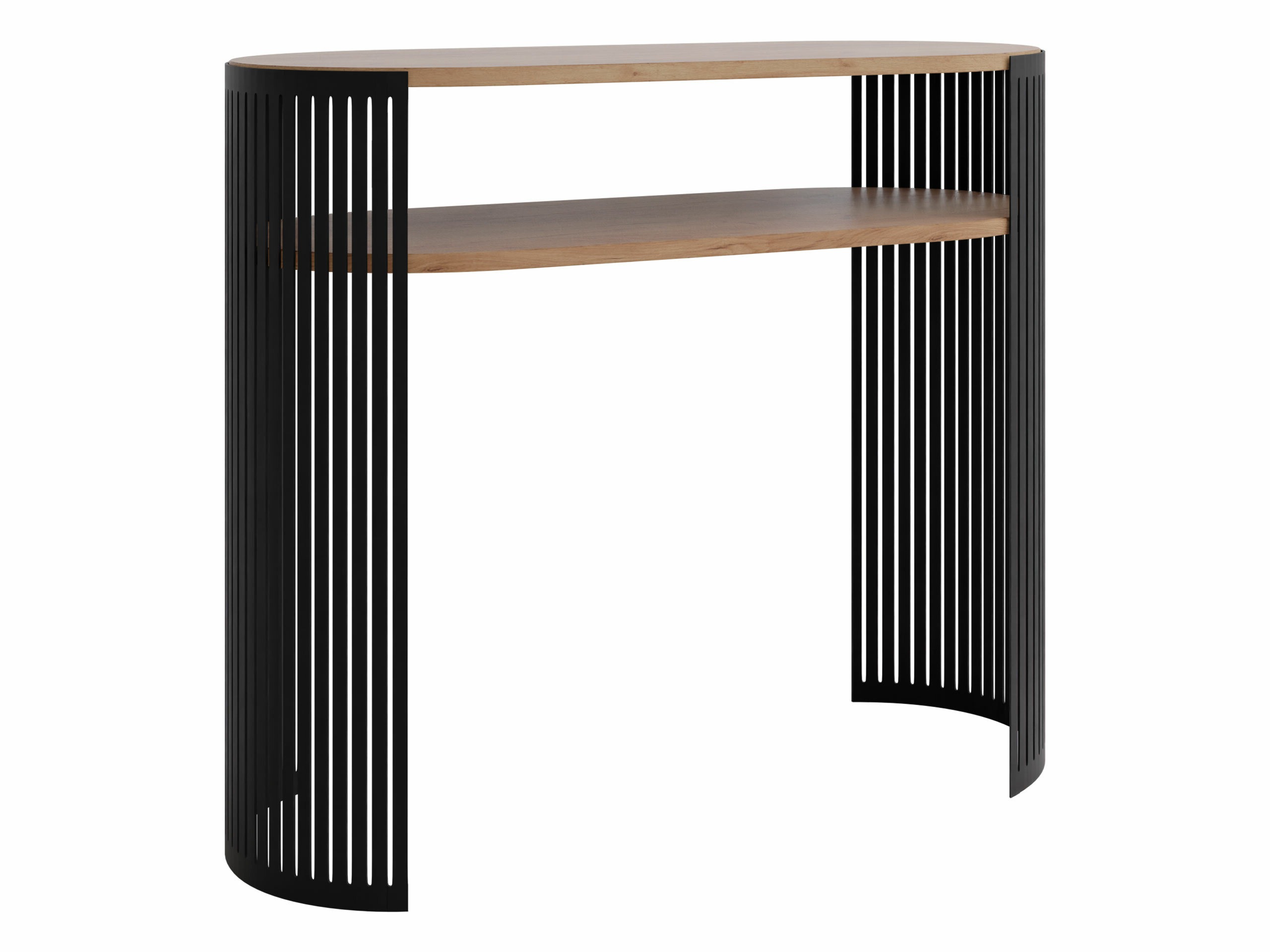 Console Civer (Noir + Chêne doré artisanal)