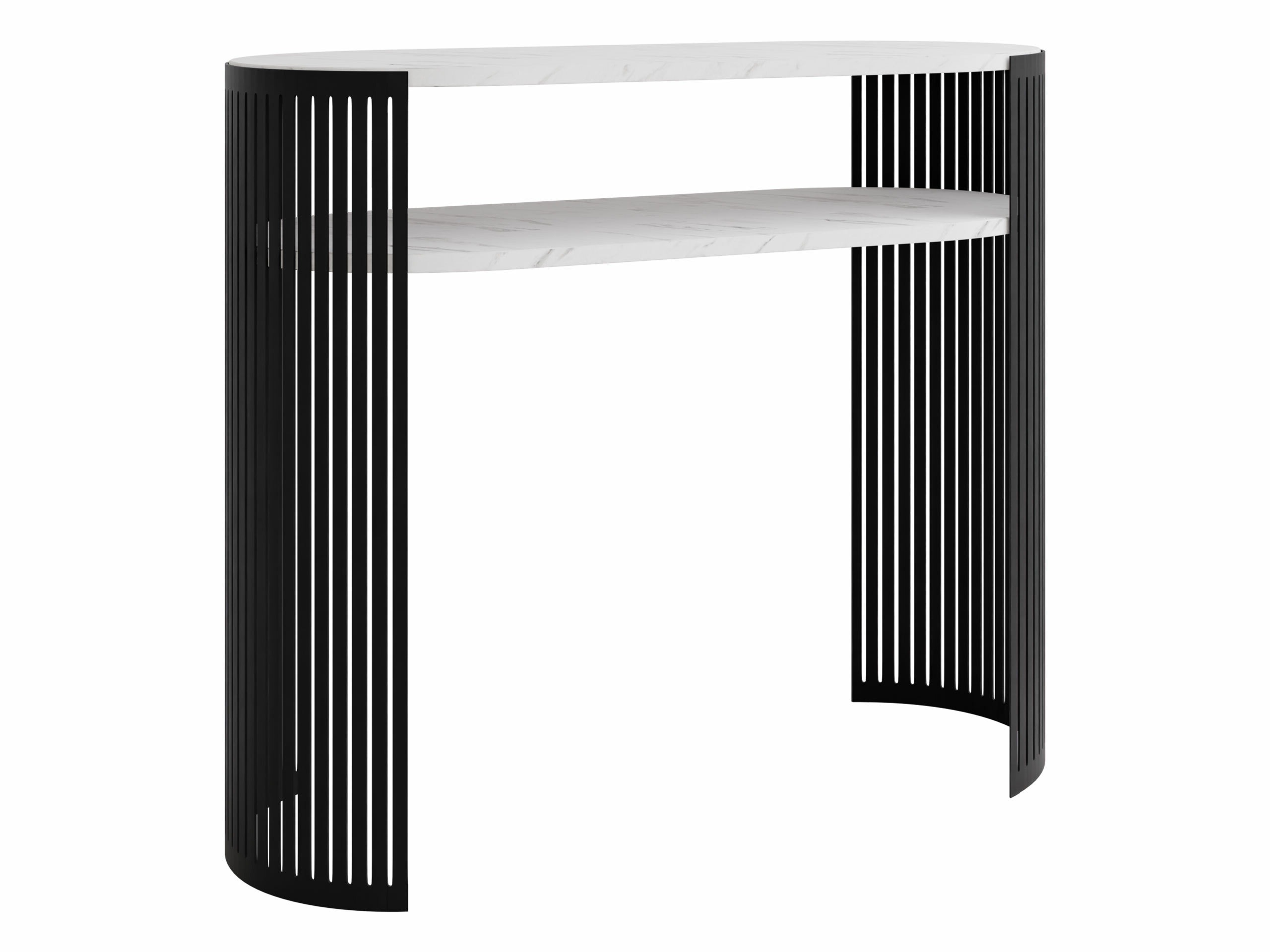 Console Civer (Noir + Marbre blanc)