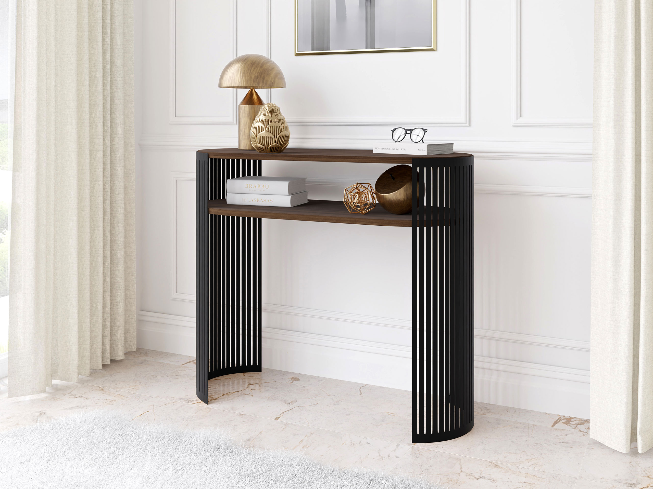Console Civer (Noir + Noyer)