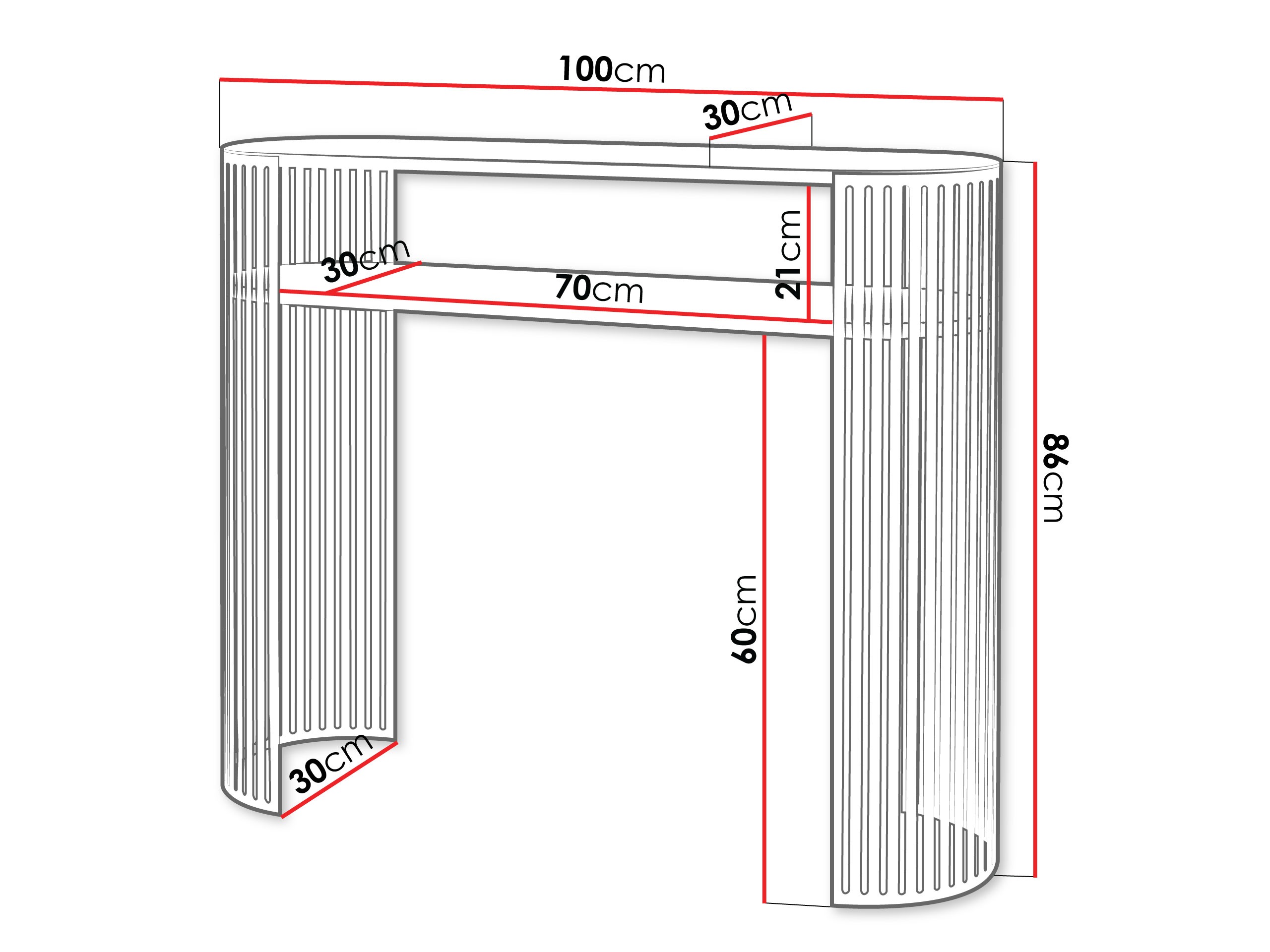 Console Sordore 134 (Doré + Marbre noir)