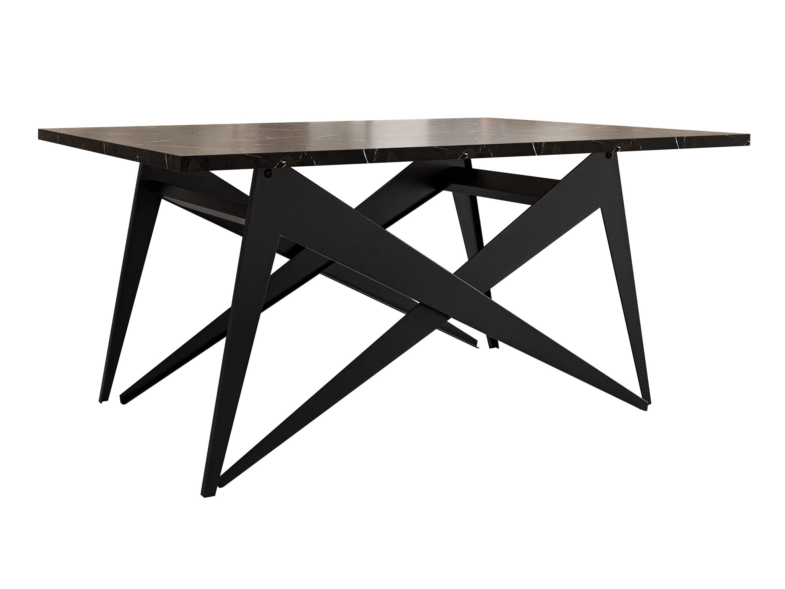 Transforming table basse Oswego 150 (Marbre noir + Noir)