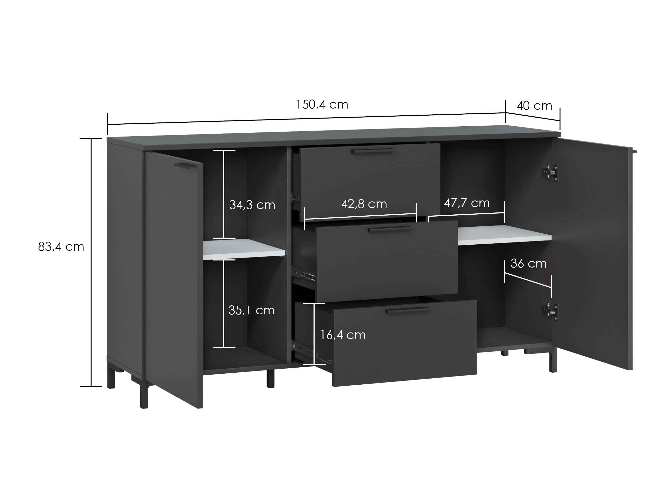 Commode Salnola 101 (Gris)