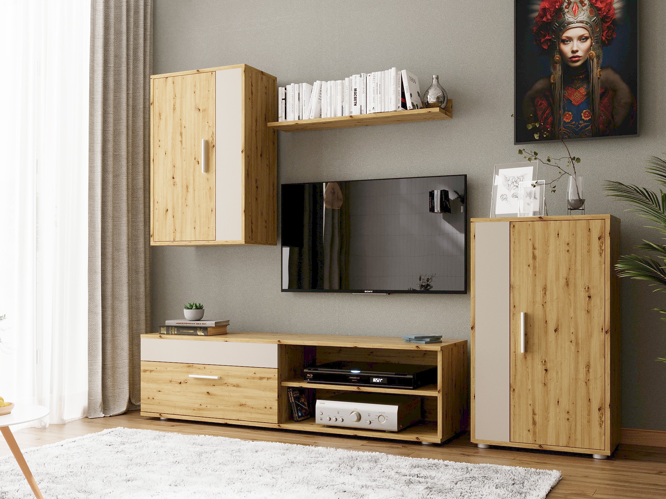 Ensemble de salon Houston 2087 (Chêne Artisan + Cachemire)