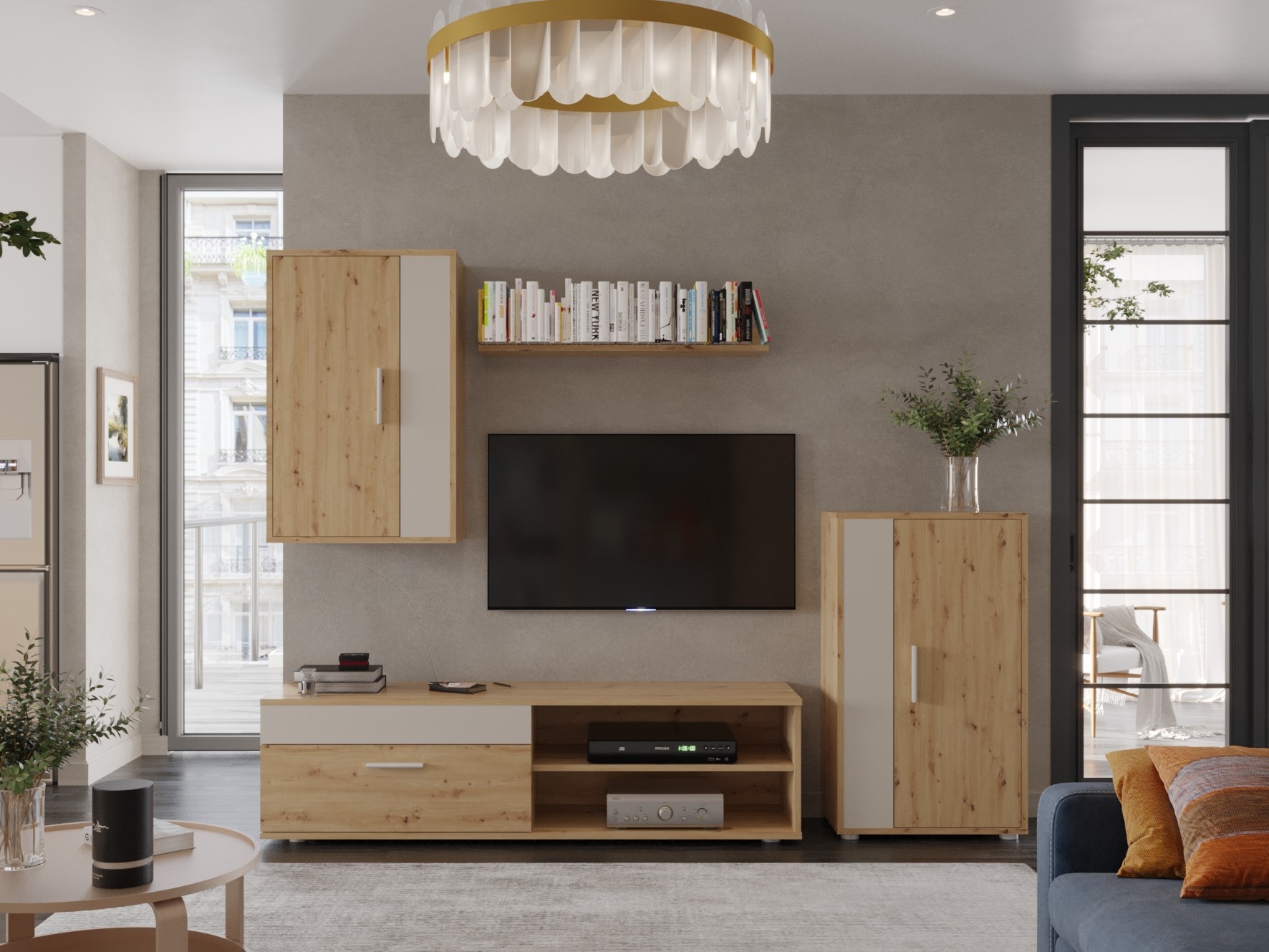 Ensemble de salon Houston 2087 (Chêne Artisan + Cachemire)