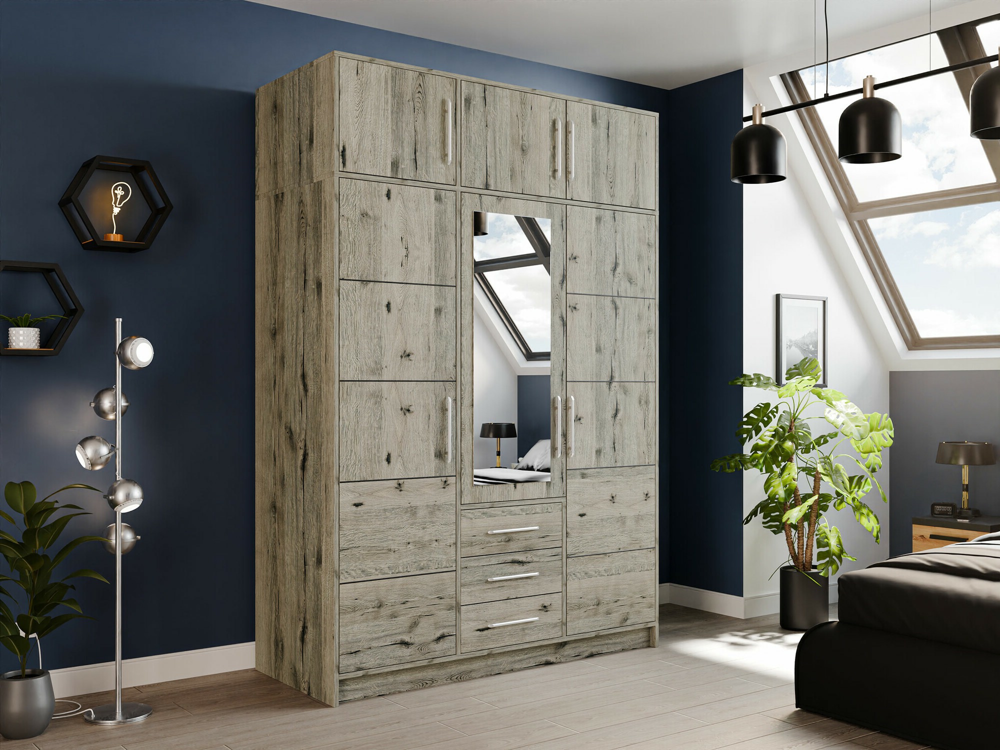 Armoire Dortivu IV (Chêne wellington)