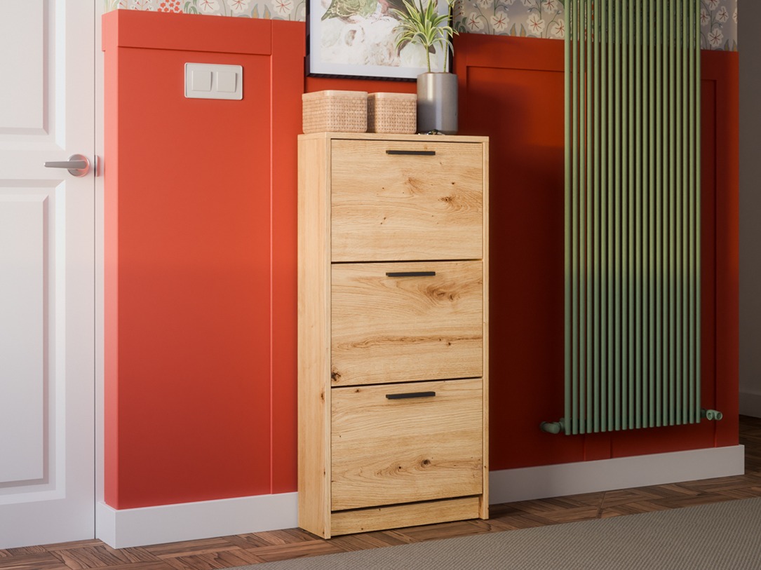 Armoire à chaussures Ontario 186 (Chêne Artisan)