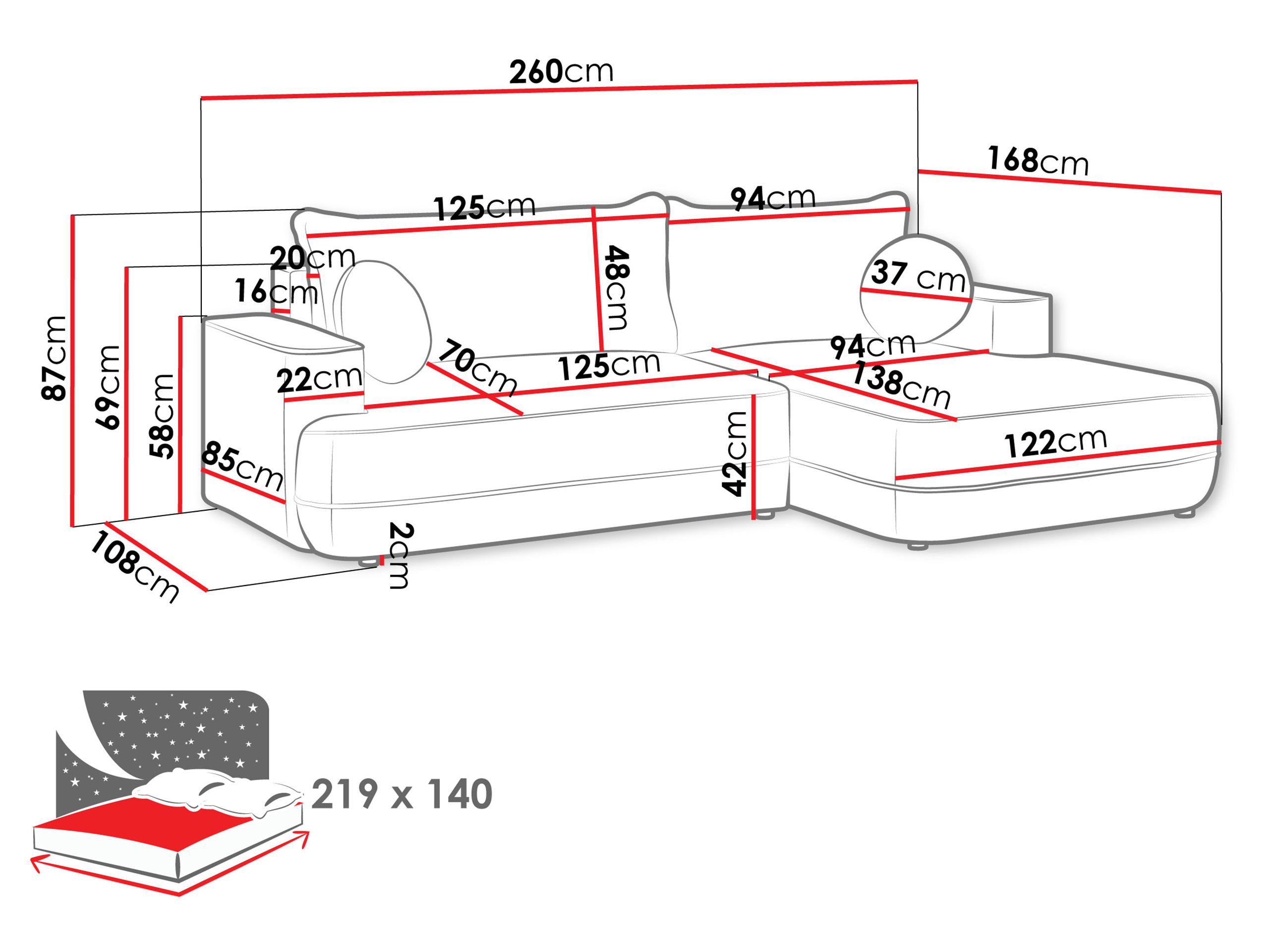 Canapé d'angle Bountiful 101 (Velo 623)