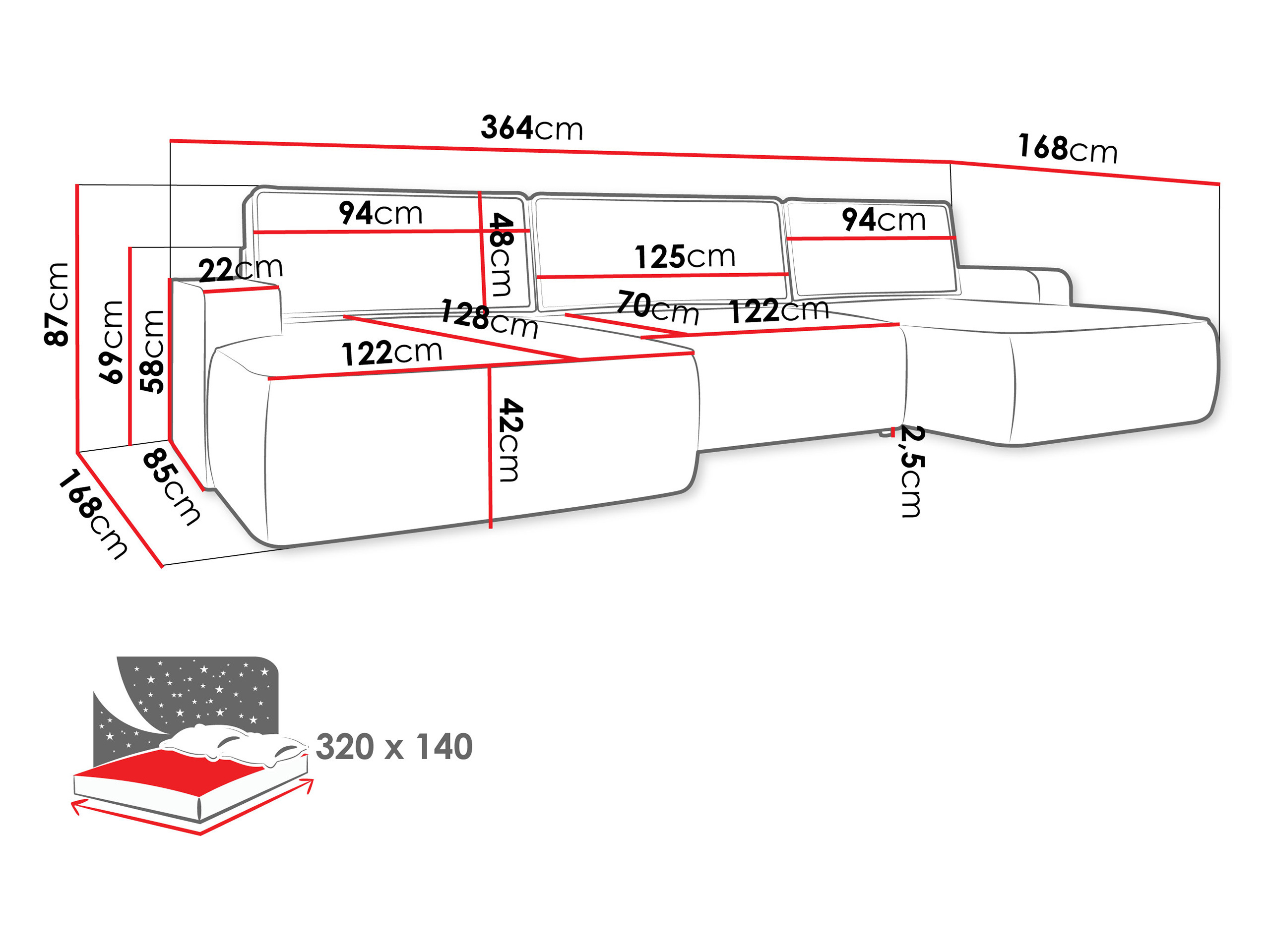 Canapé d'angle Bountiful 106 (Velo 623)